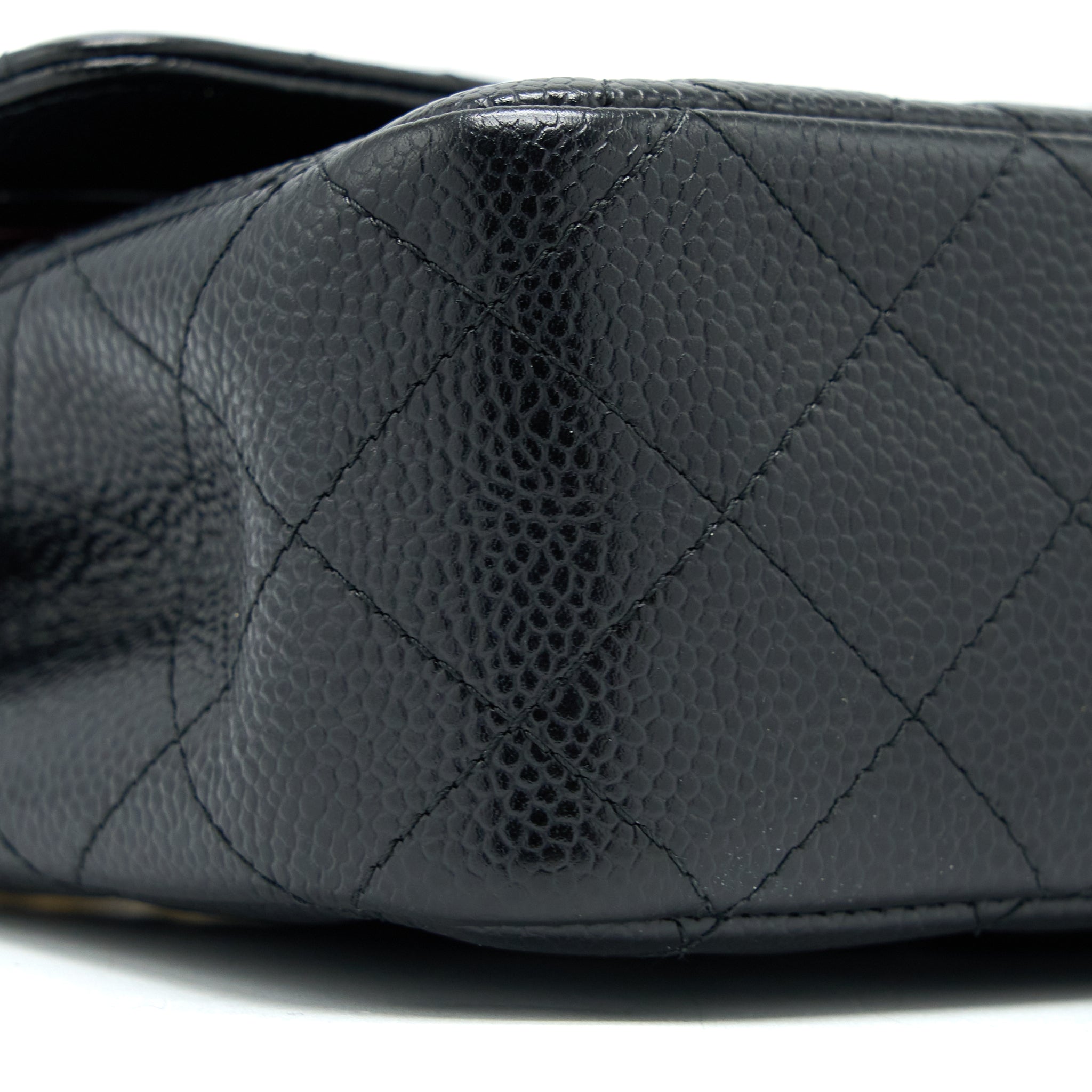 CHANEL MEDIUM CLASSIC DOUBLE FLAP BAG CAVIAR BLACK GHW