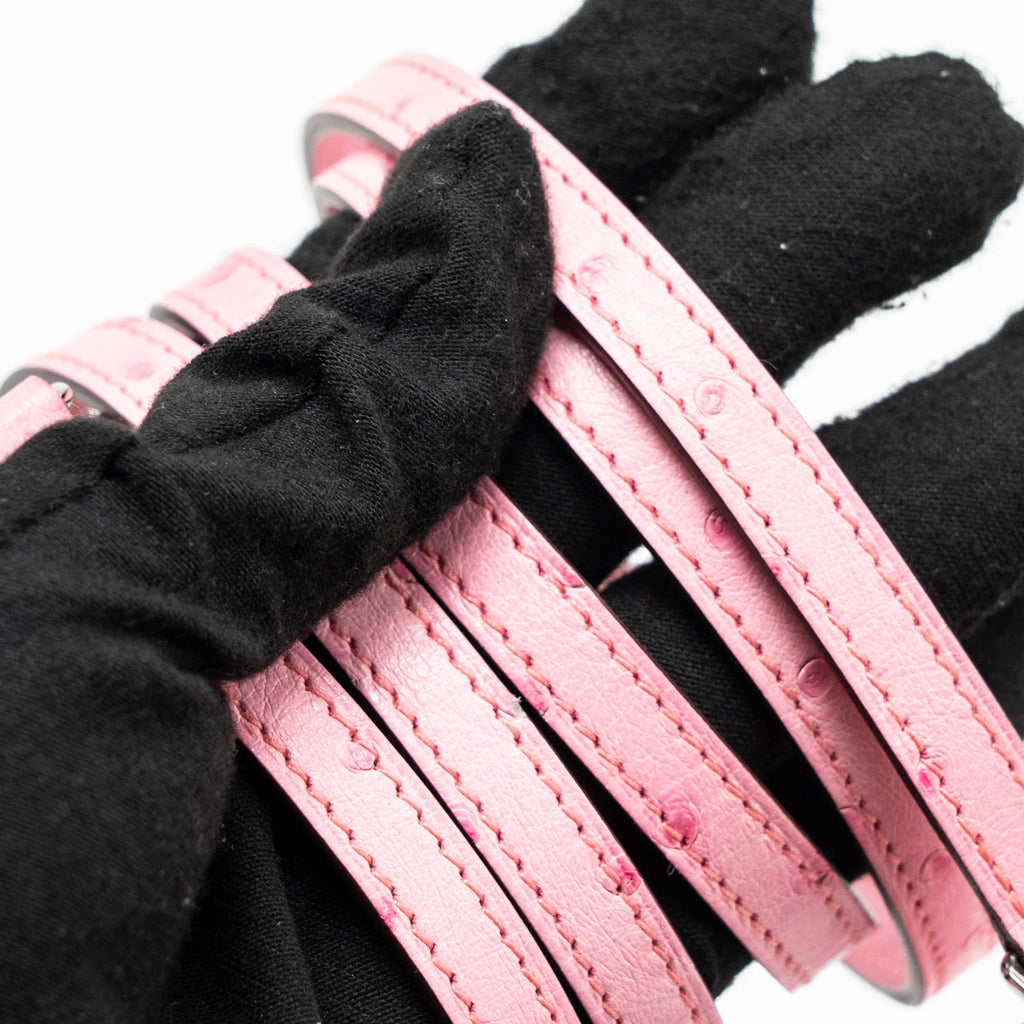 HERMES CONSTANCE TO GO OSTRICH BUBBLEGUM PINK SHW