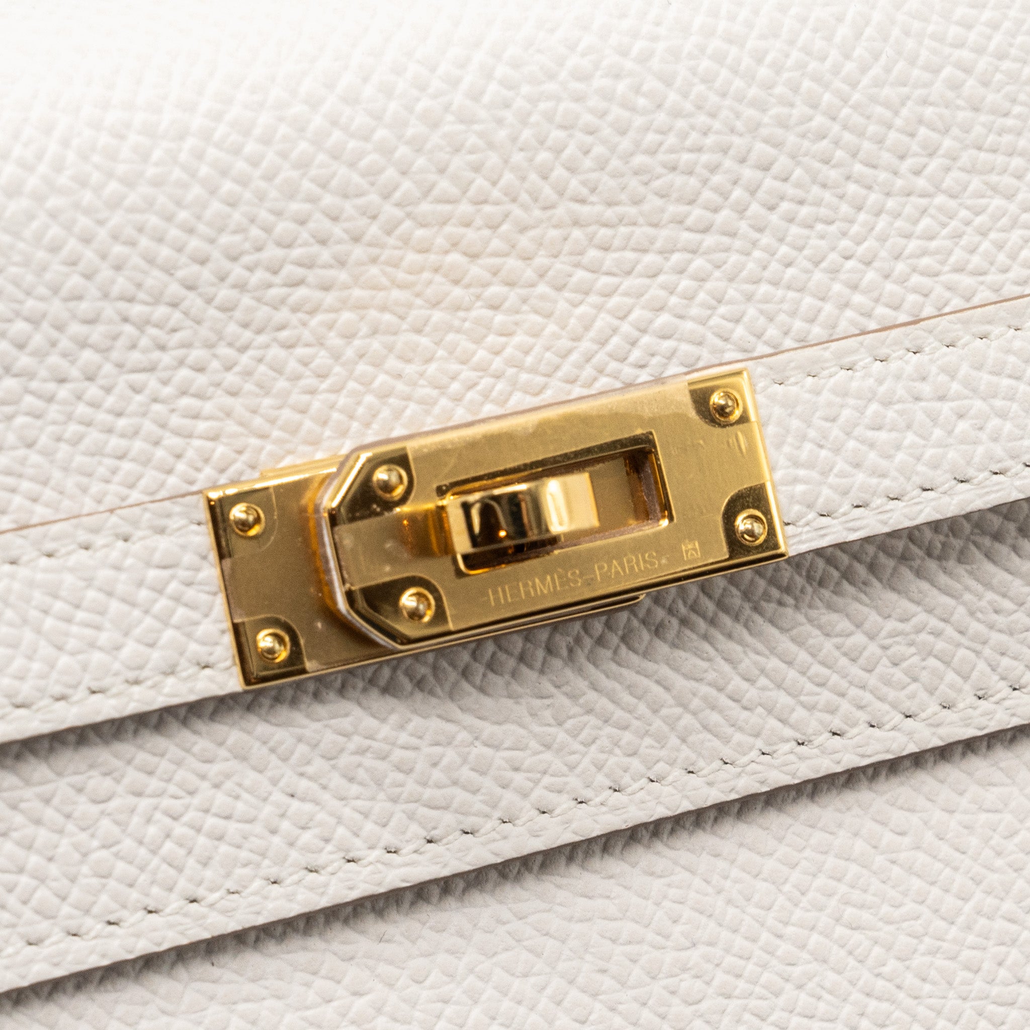 HERMES CLASSIC KELLY TO GO EPSOM GRIS PALE GHW