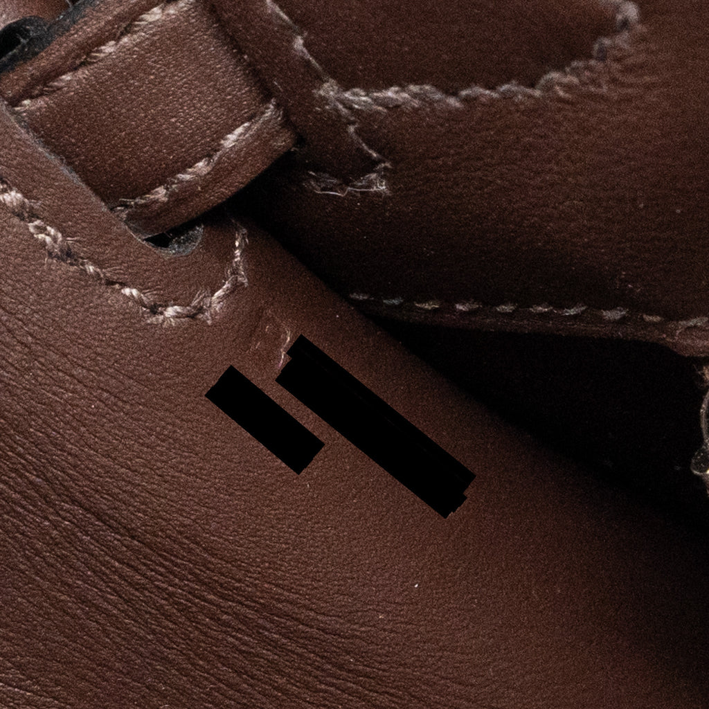 HERMES KELLY 25 CANVAS/SWIFT MOKA SHW