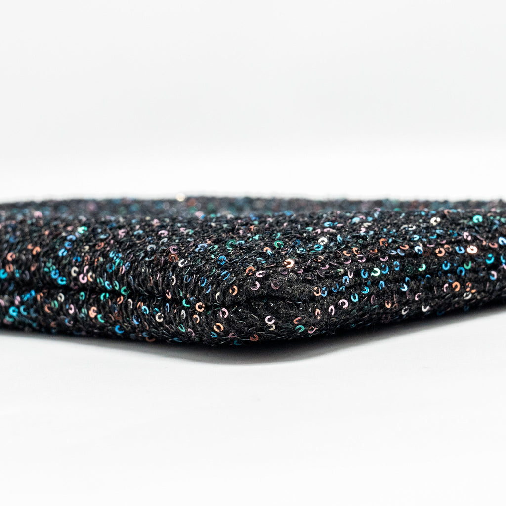 CHANEL 20A DEAUVILLE POUCH SEQUINS/CALFSKIN BLACK/MULTICOLOUR SHW