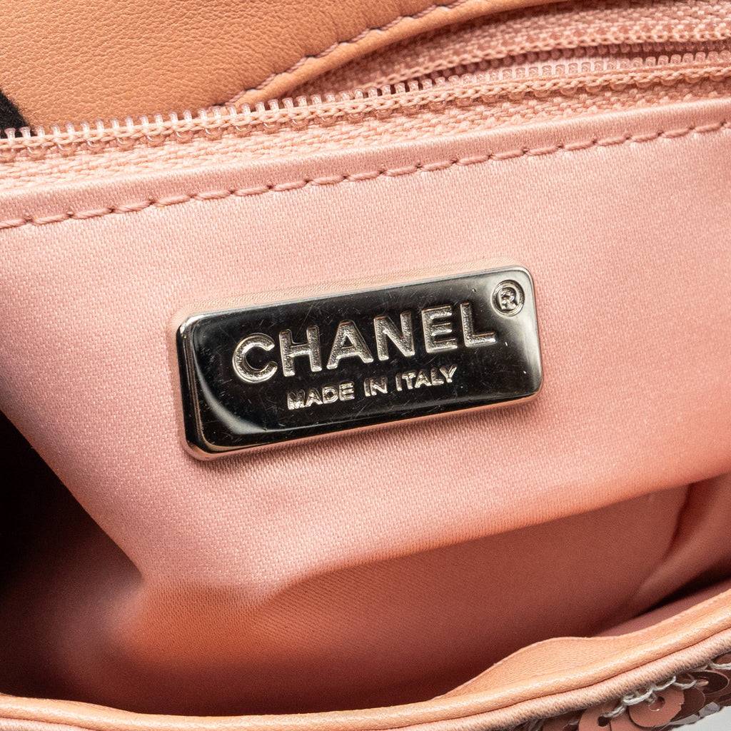 CHANEL CHEVRON MINI FLAP BAG SEQUIN PINK / MULTICOLOUR SHW