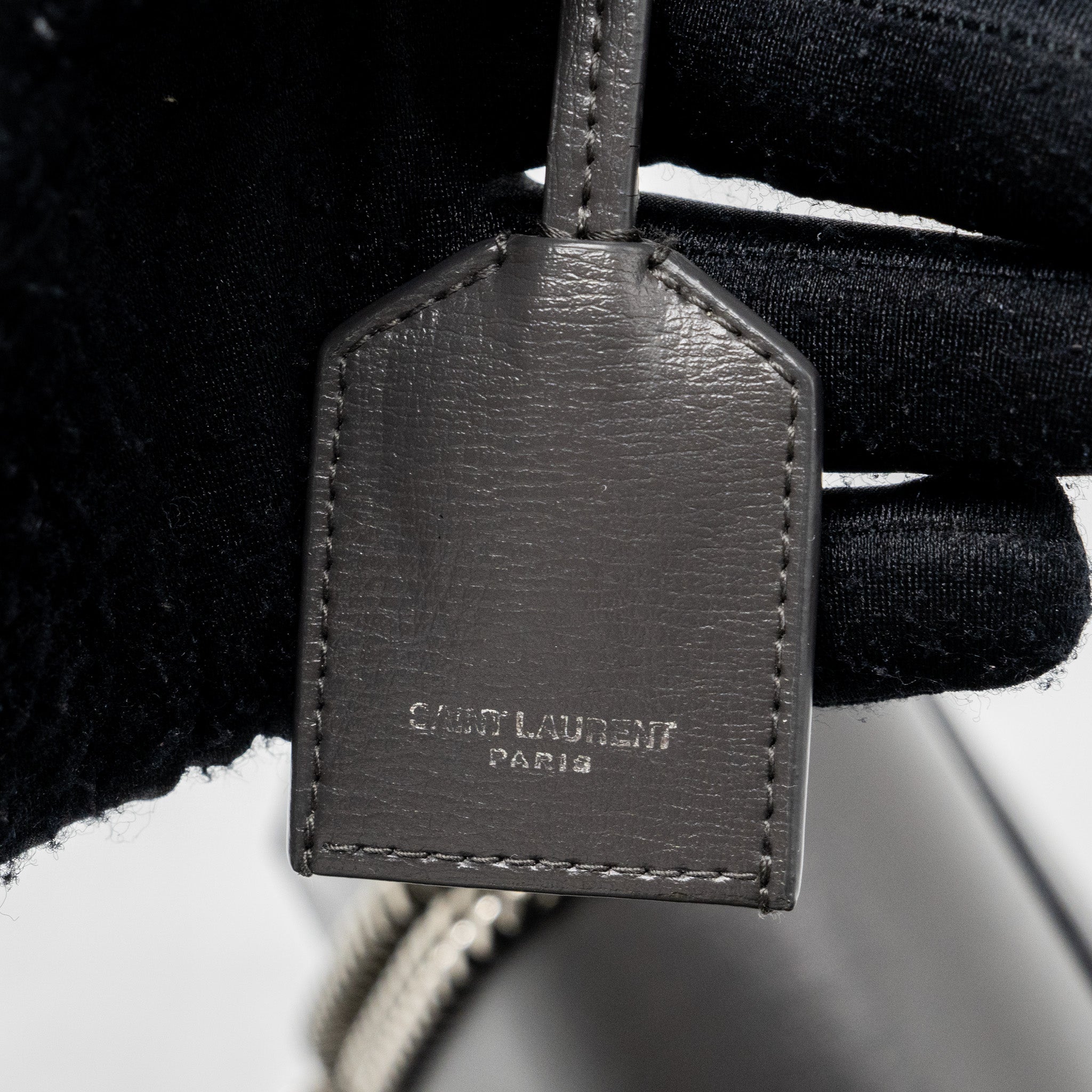 SAINT LAURENT MEDIUM SUNSET CHAIN BAG CALFSKIN DARK GREY RUTHENIUM HARDWARE