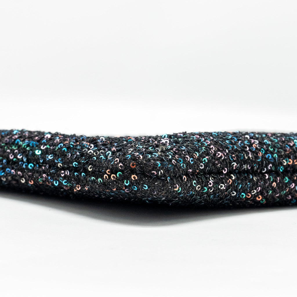 CHANEL 20A DEAUVILLE POUCH SEQUINS/CALFSKIN BLACK/MULTICOLOUR SHW