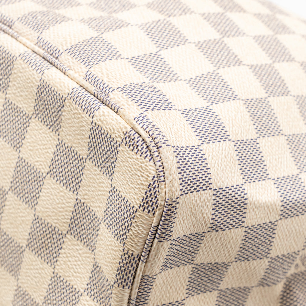LOUIS VUITTON NEVERFULL GM DAMIER AZUR CANVAS GHW