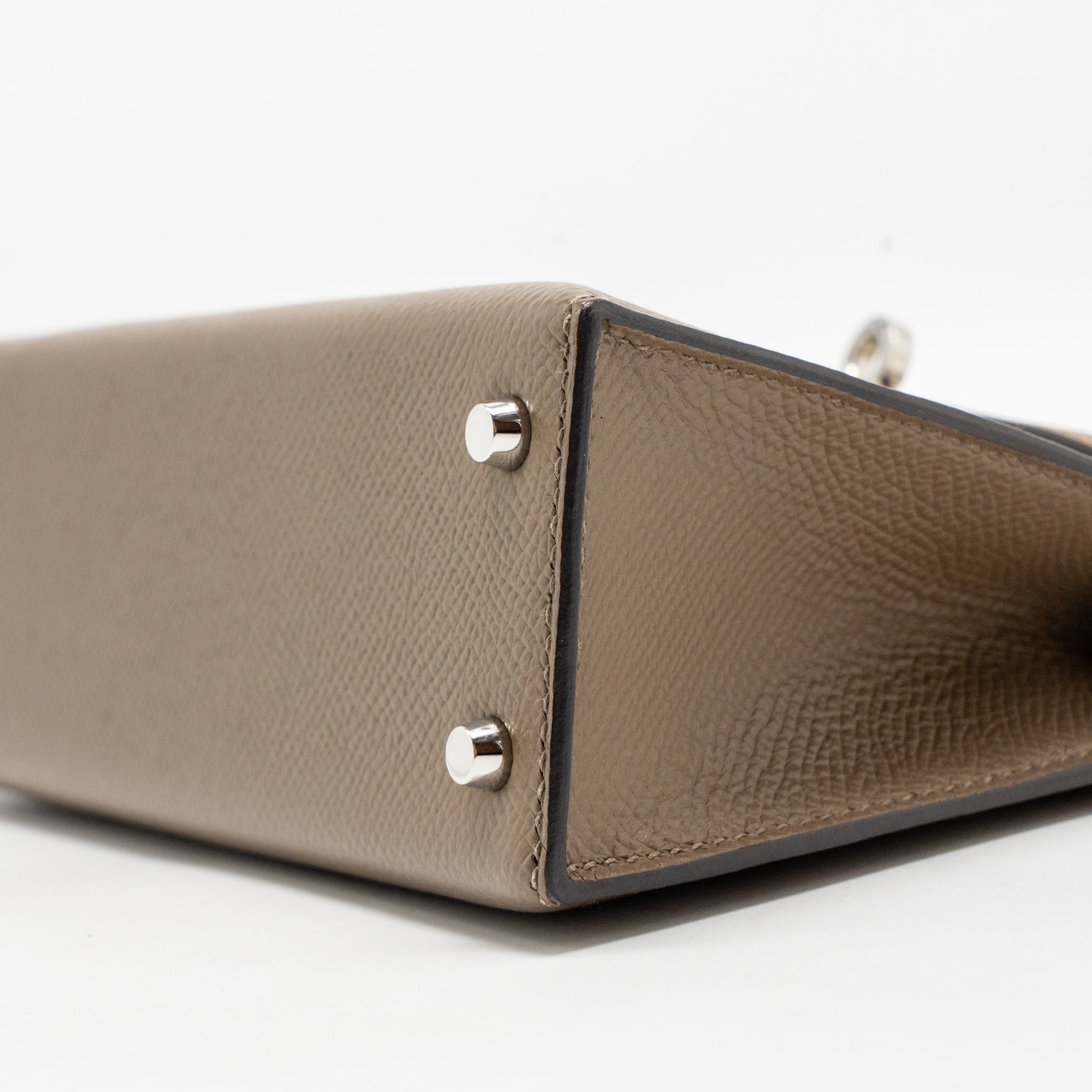 HERMES MINI KELLY II EPSOM ETOUPE/ ALEZAN/ BISCUIT SHW