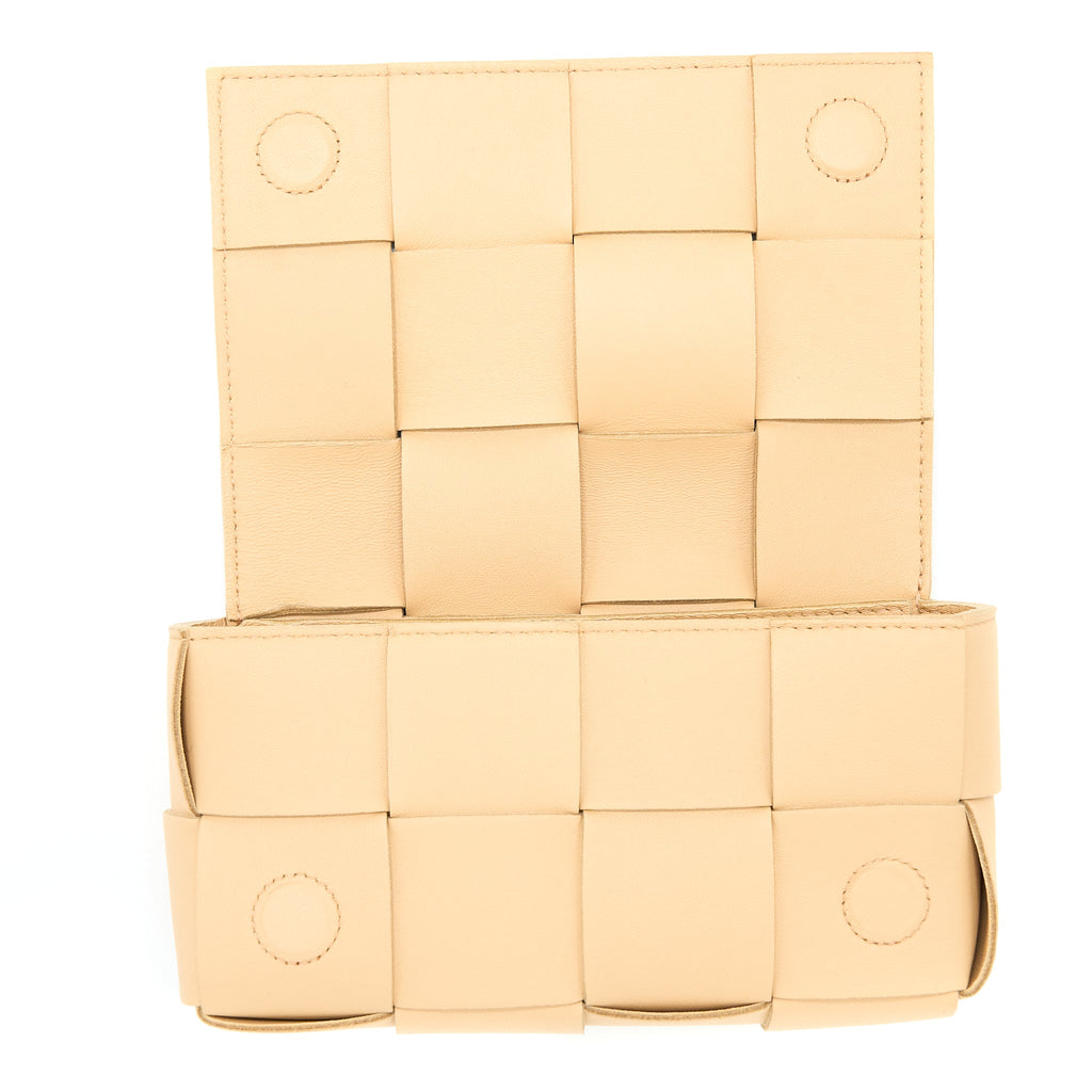 BOTTEGA VENETA CASSETTE BELT BAG ALMOND