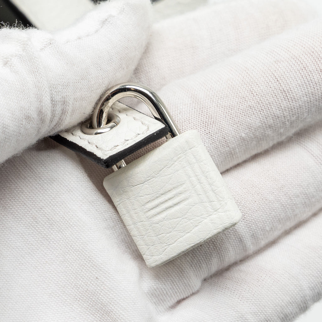 HERMES PICOTIN 18 LOCK BAG CLEMENCE NEW WHITE SHW