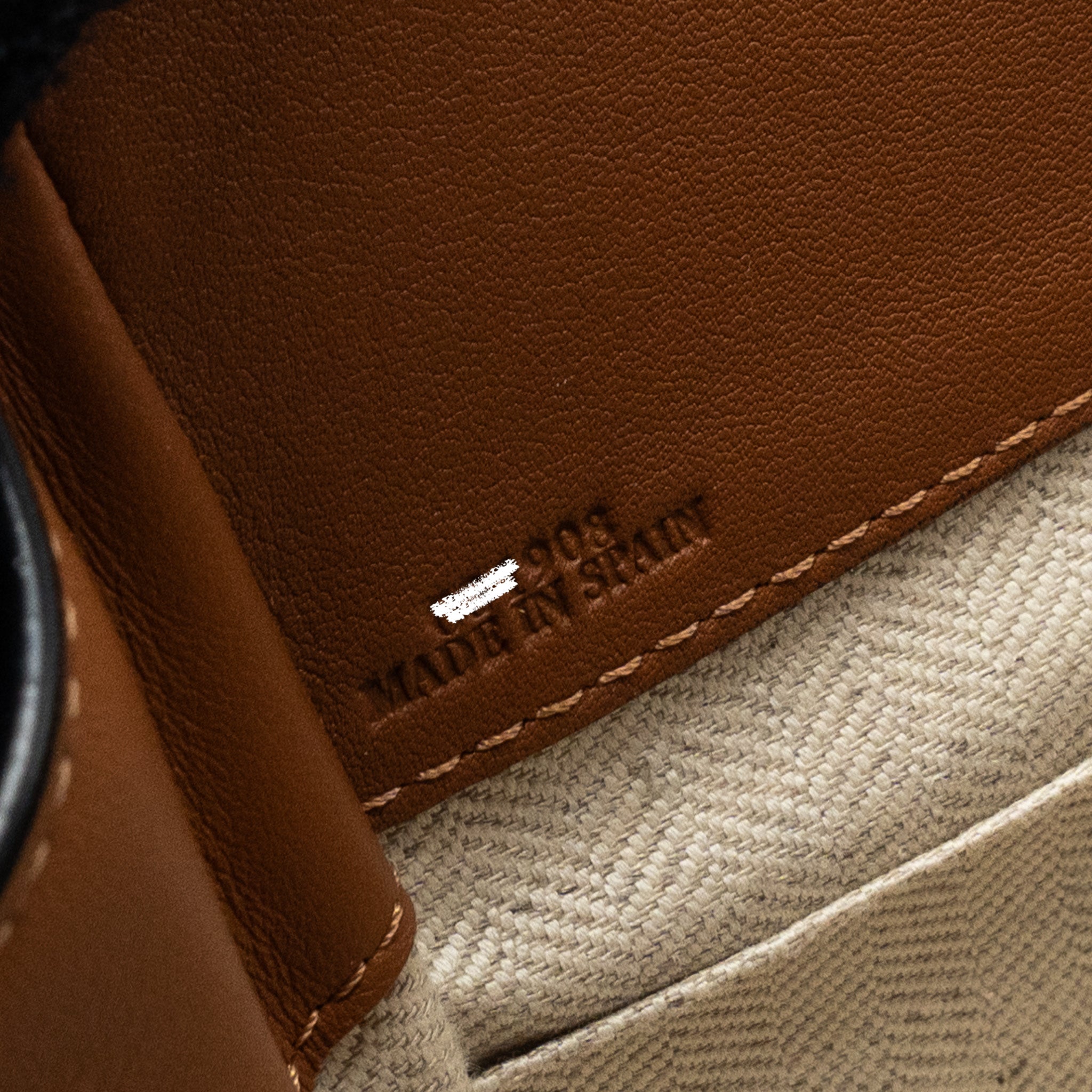LOEWE MINI HAMMOCK DRAWSTRING BAG CALFSKIN TAN SHW