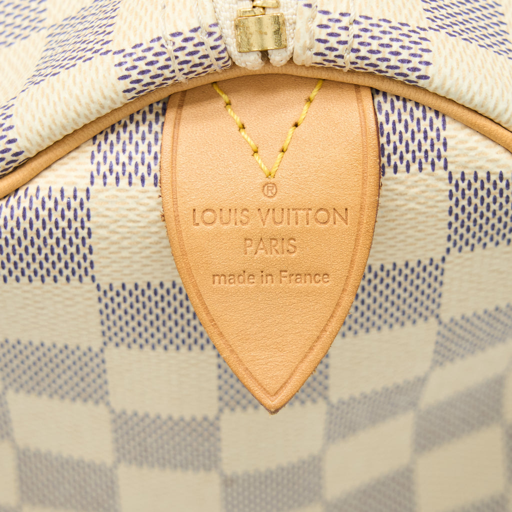 LOUIS VUITTON SPEEDY 30 DAMIER AZUR CANVAS GHW