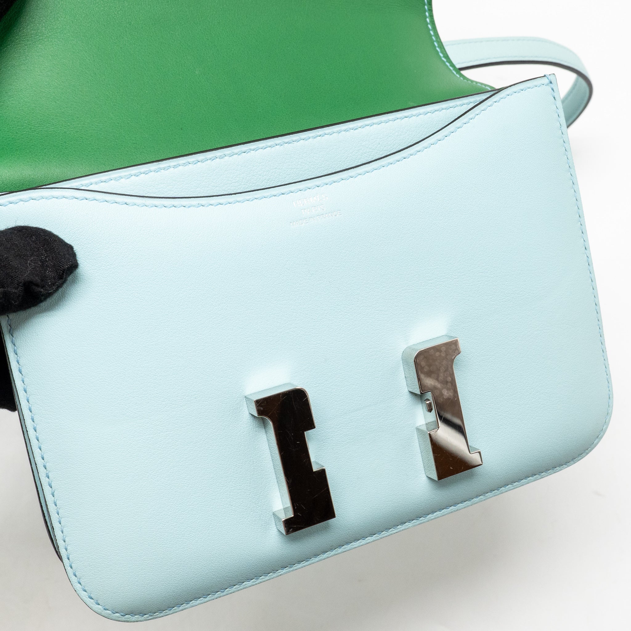 HERMES MINI CONSTANCE SWIFT BLUE ZEPHYR/CACTUS SHW