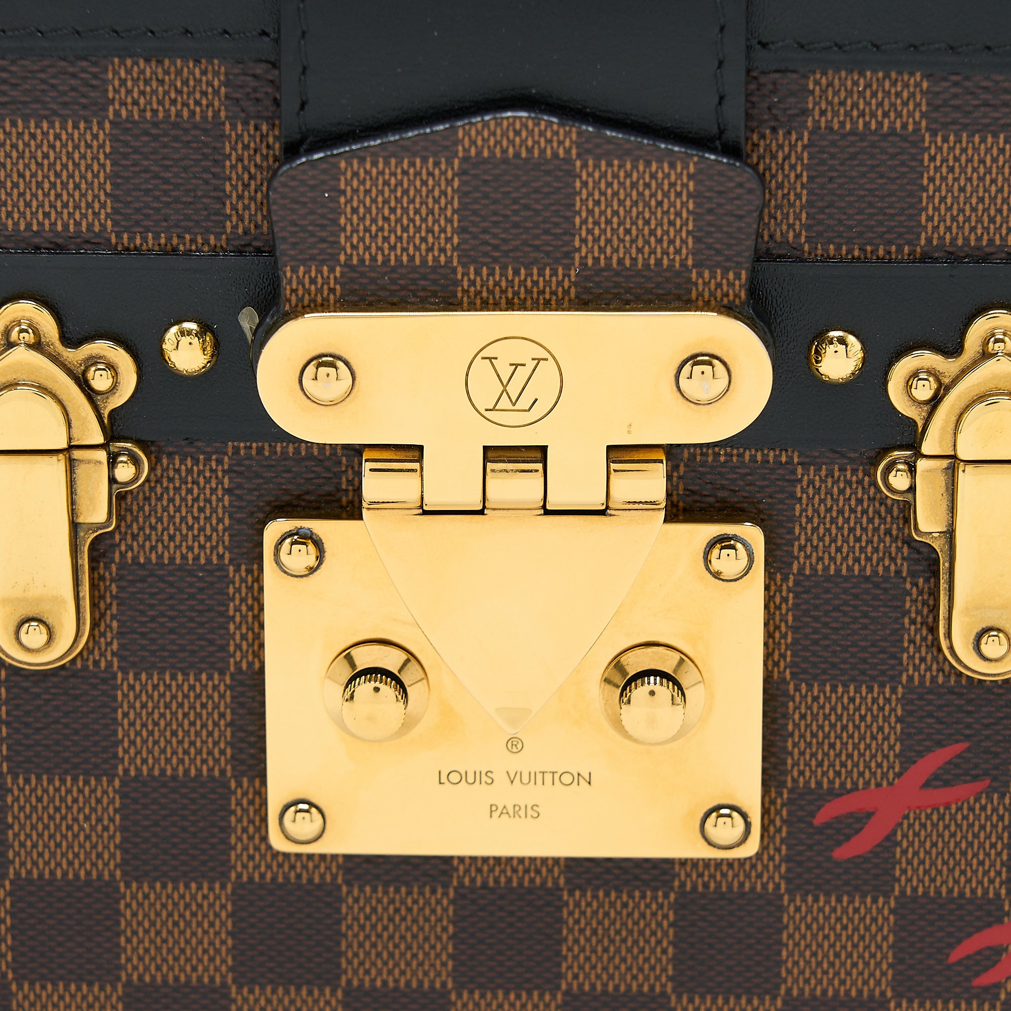 LOUIS VUITTON PETITE MALLE DAMIER EBENE CANVAS GHW