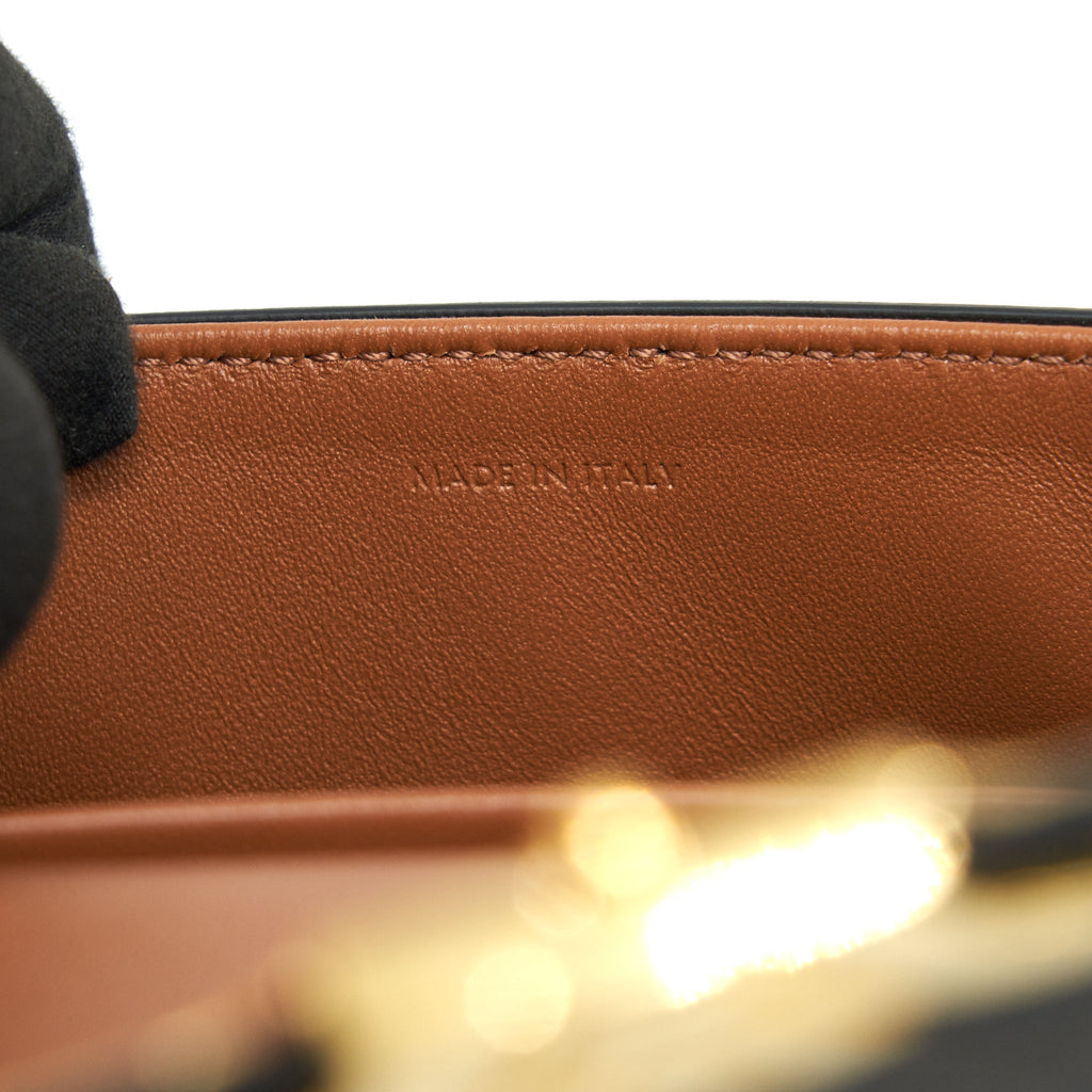 CELINE TRIOMPHE SHOULDER BAG IN TRIOMPHE CANVAS AND CALFSKIN