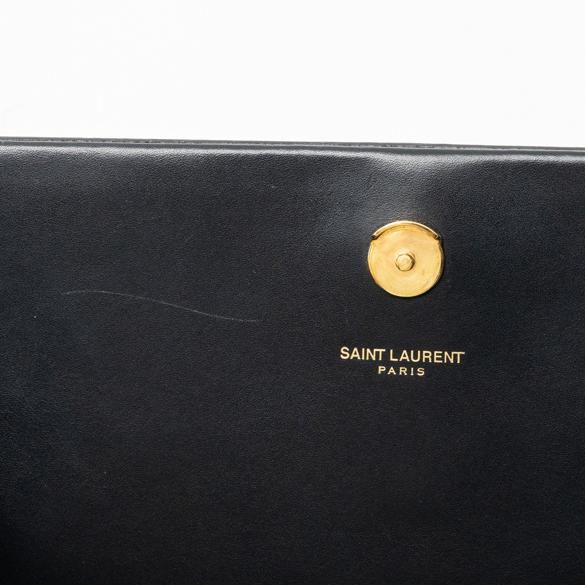 SAINT LAUREN MEDIUM KATE WITH TASSEL CALFSKIN BLACK GHW