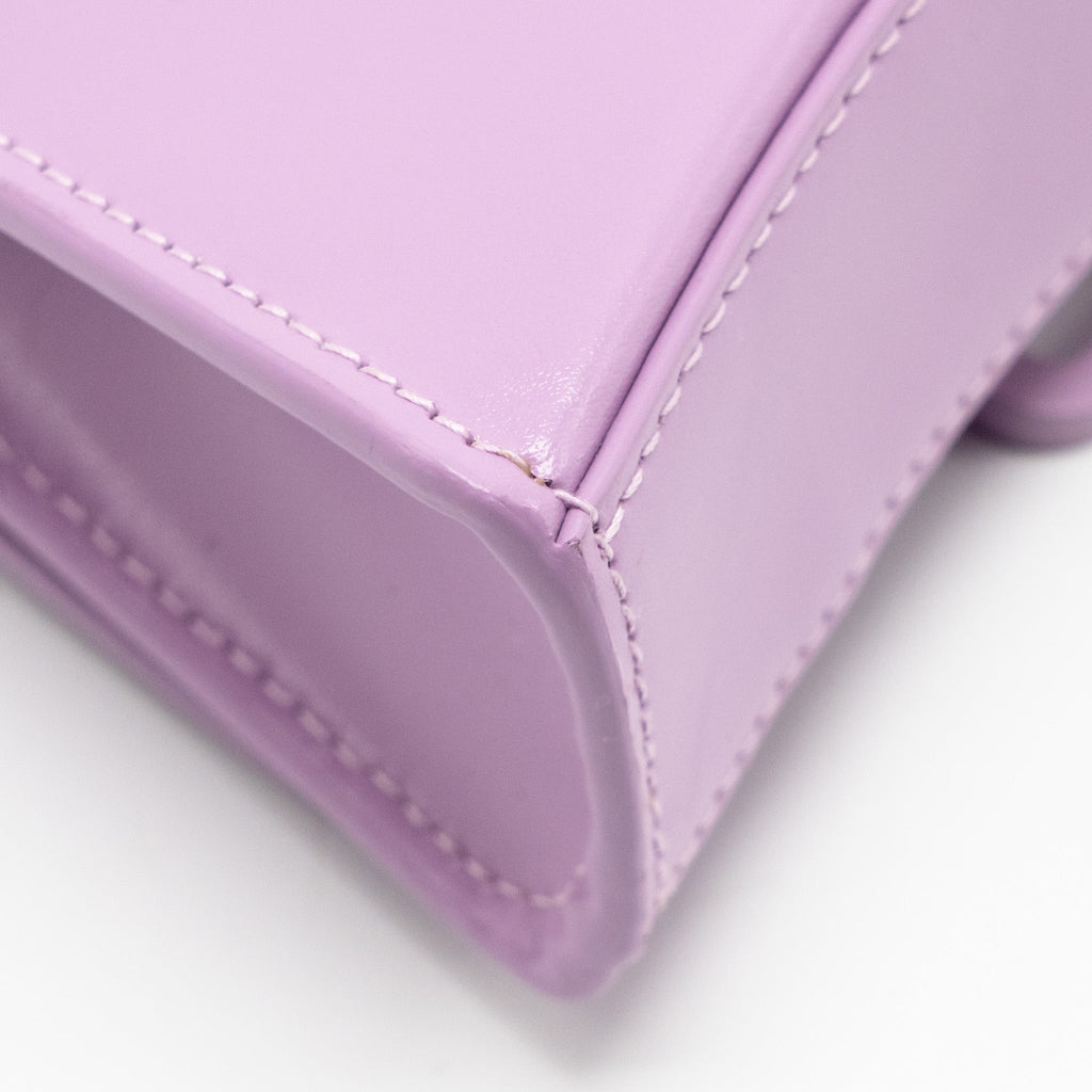BALENCIAGA MINI HOURGLASS BAG CALFSKIN LIGHT PURPLE SHW