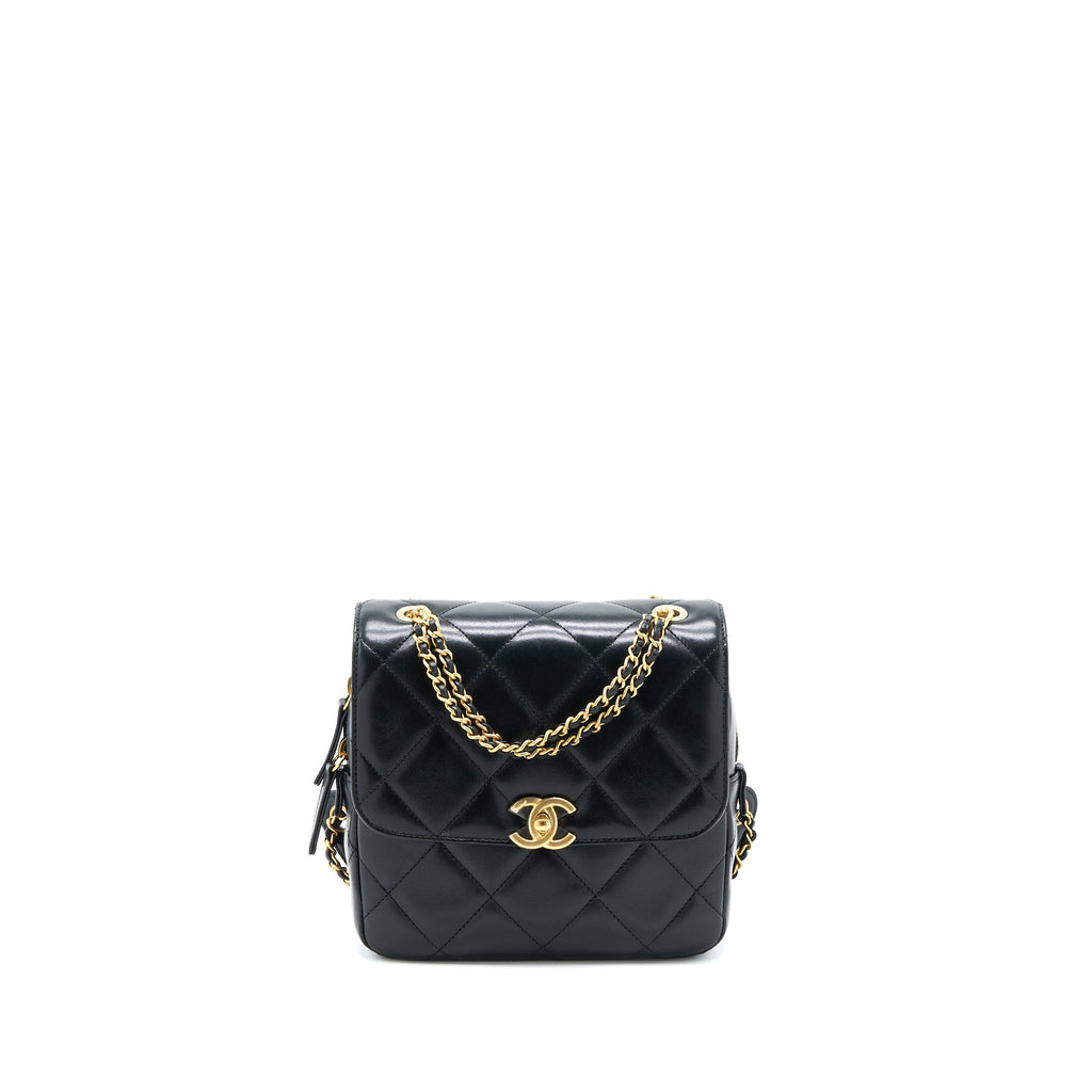 CHANEL 23P ADO BACKPACK LAMBSKIN BLACK GHW (MICROCHIP)