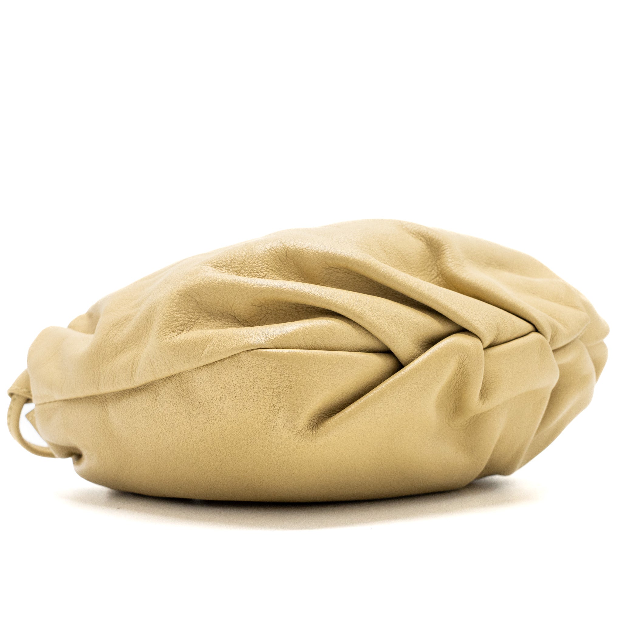 BOTTEGA VENETA MINI BULB BUCKET BAG LEATHER MUSTARD YELLOW GHW