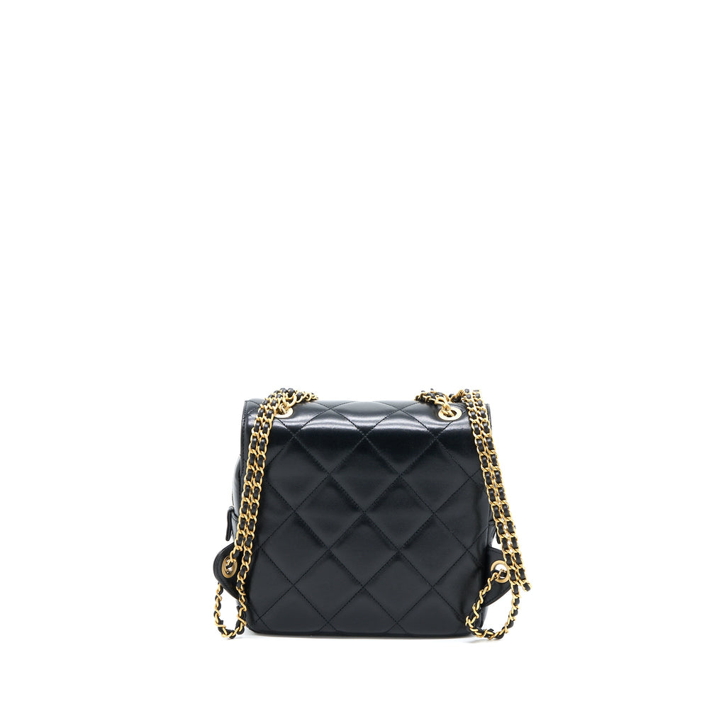 CHANEL 23P ADO BACKPACK LAMBSKIN BLACK GHW (MICROCHIP)