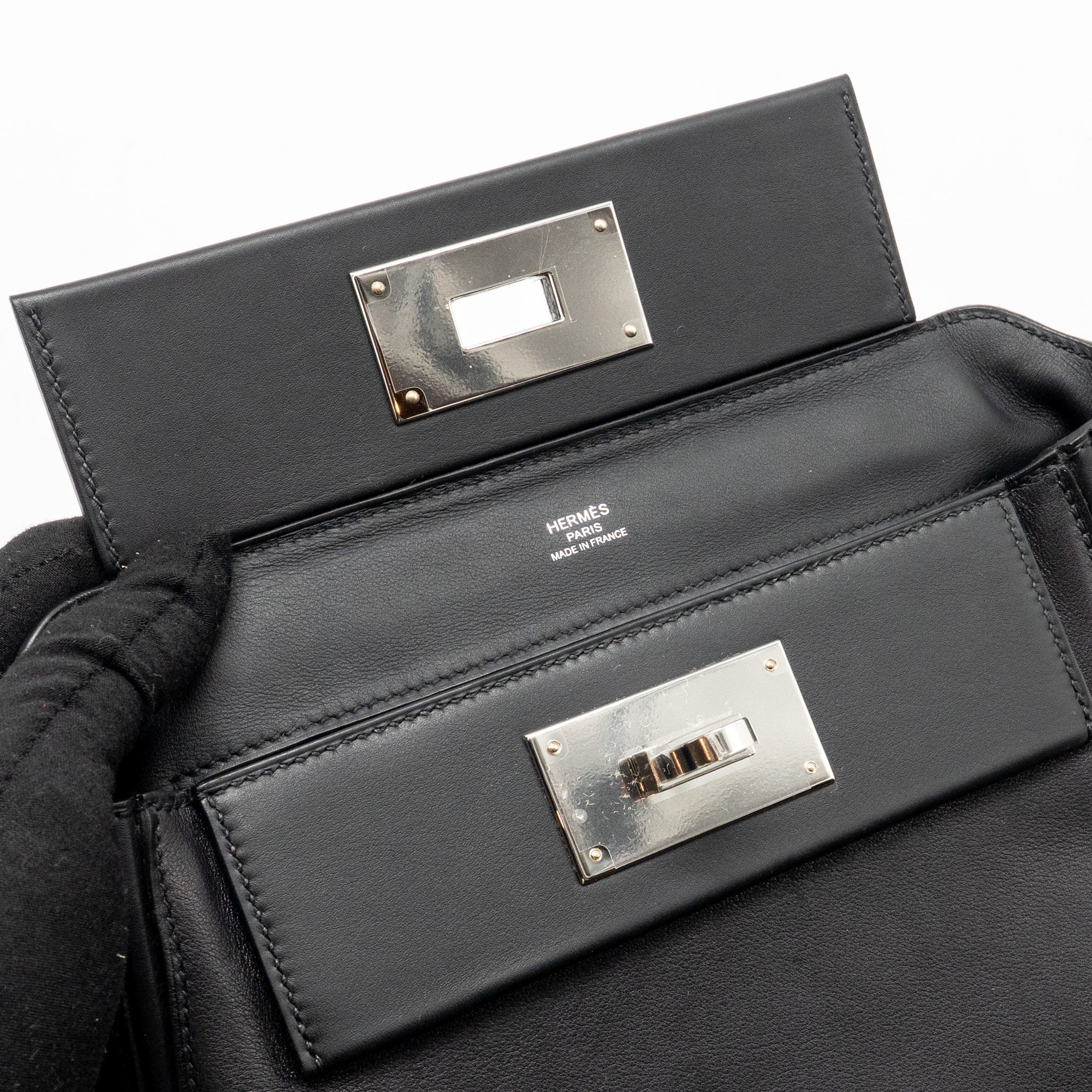 HERMES MINI 24/24 2424-21 BAG VOLUPTO/ SWIFT BLACK SHW