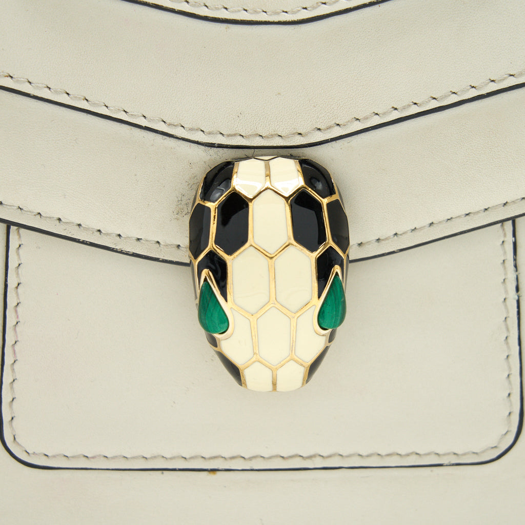 BVLGARI SERPENTI FOREVER CROSSBODY BAG WHITE LGHW