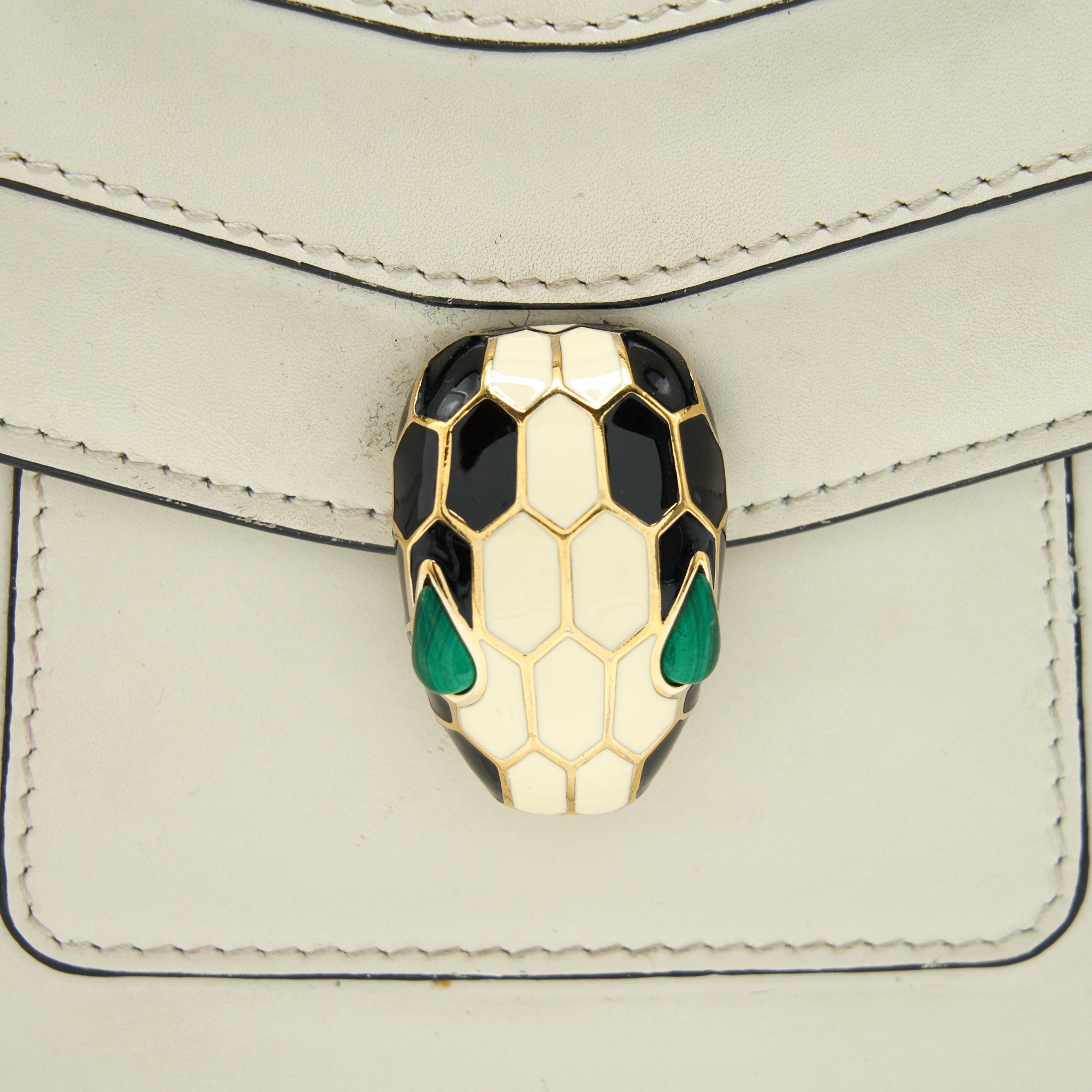 BVLGARI SERPENTI FOREVER CROSSBODY BAG WHITE LGHW