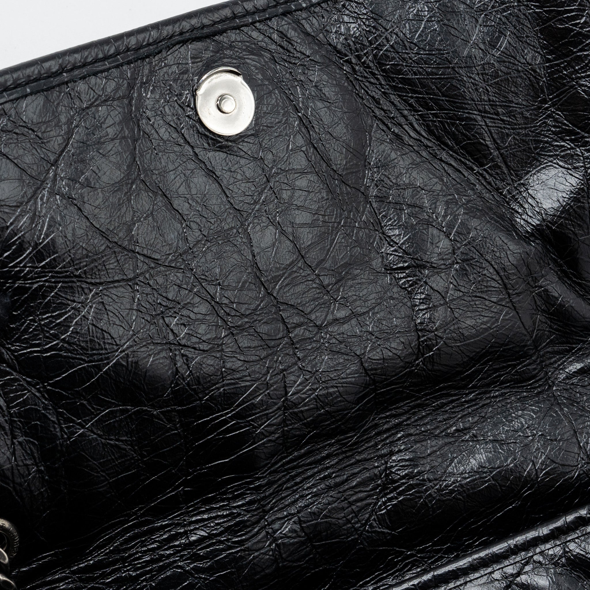 SAINT LAURENT MEDIUM NIKI CALFSKIN LEATHER BLACK SHW