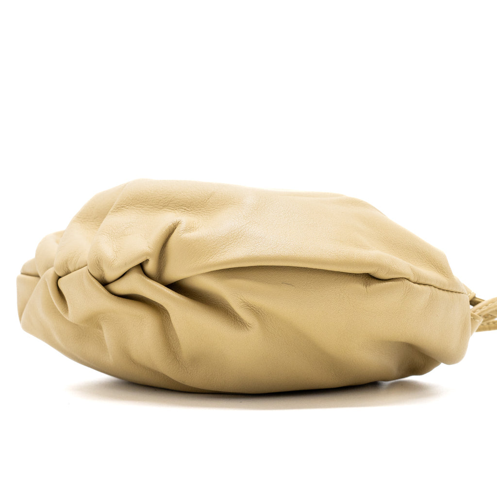BOTTEGA VENETA MINI BULB BUCKET BAG LEATHER MUSTARD YELLOW GHW