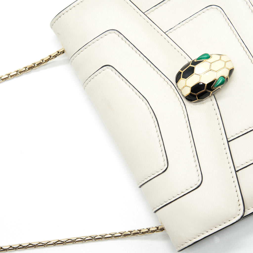 BVLGARI SERPENTI FOREVER CROSSBODY BAG WHITE LGHW