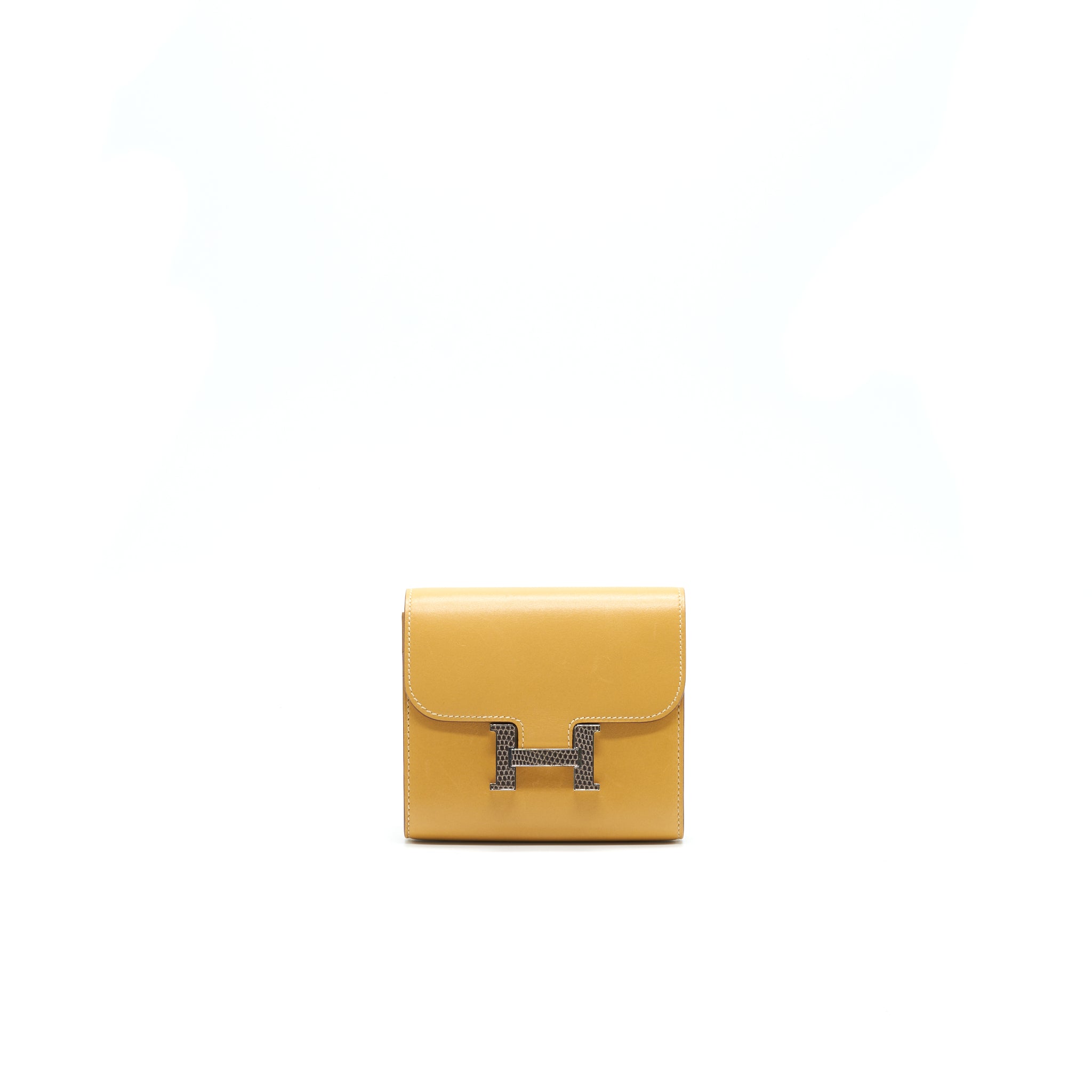 HERMES CONSTANCE WALLET TADELAKT LEATHER PAILLE FICELLE LIZARD H BUCKLE SHW