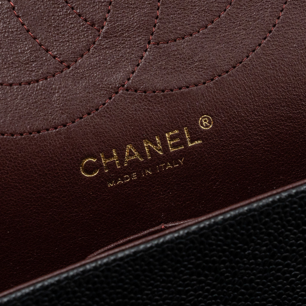 CHANEL JUMBO CLASSIC DOUBLE FLAP BAG CAVIAR BLACK GHW