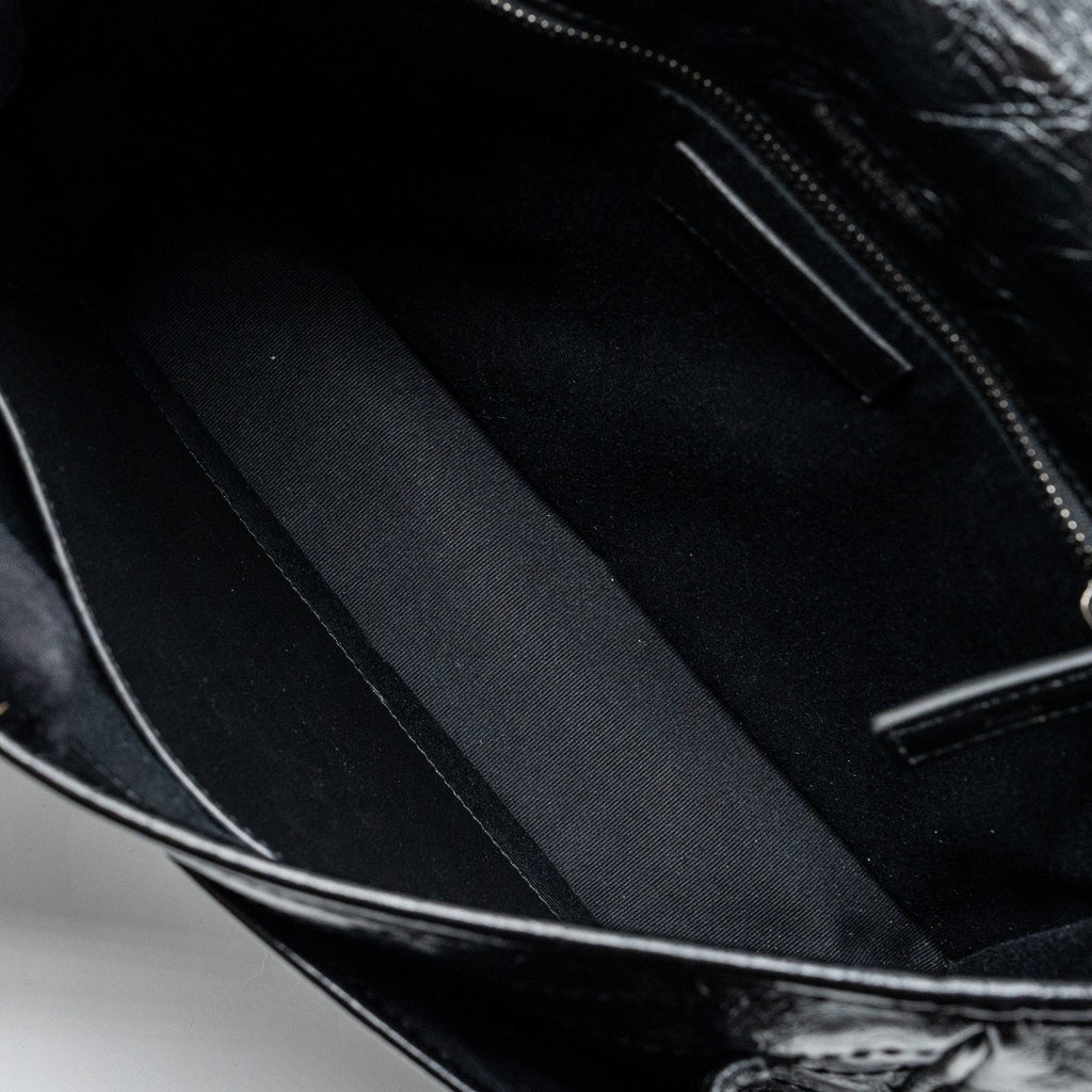 SAINT LAURENT MEDIUM NIKI CALFSKIN LEATHER BLACK SHW