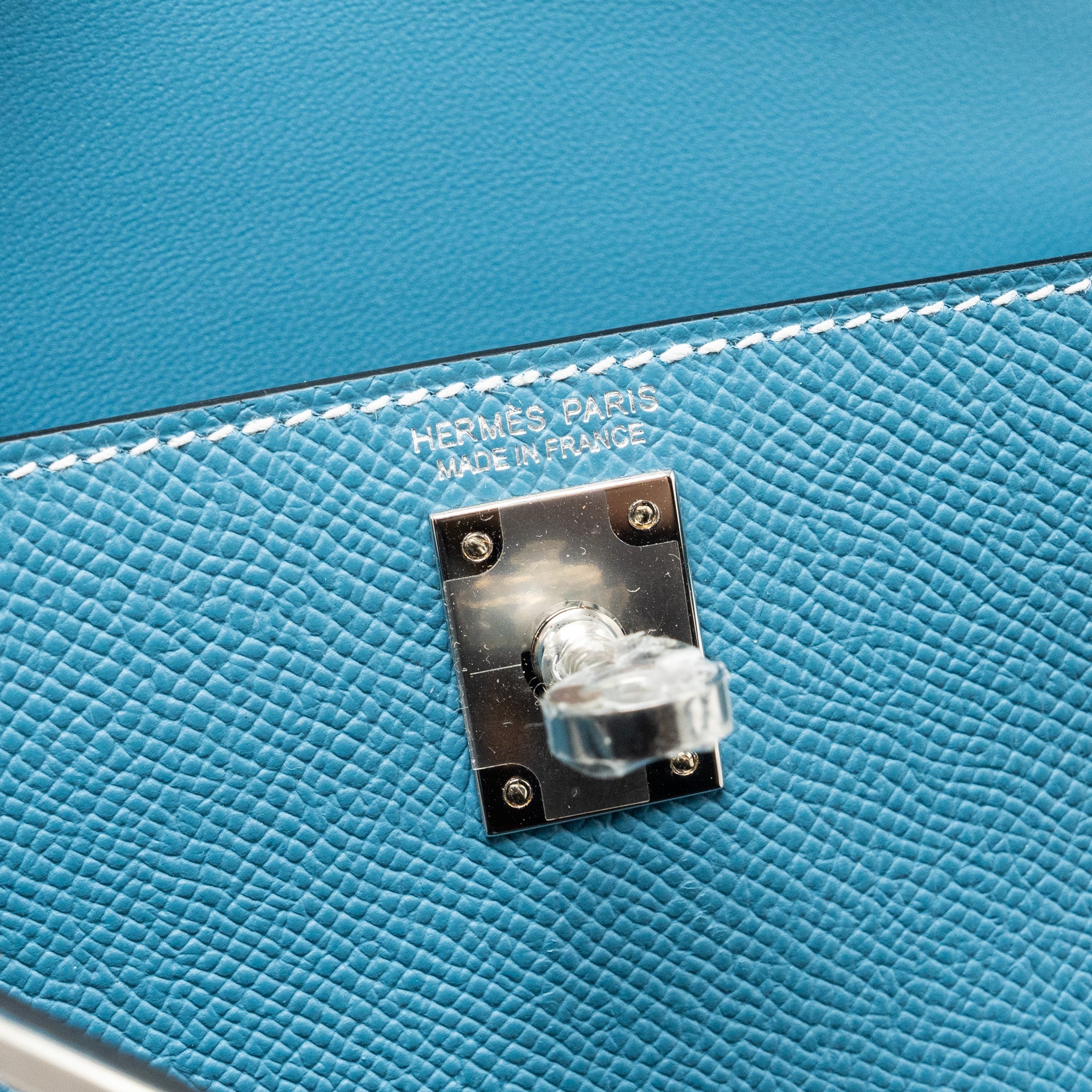 HERMES MINI KELLY II EPSOM NEW BLUE JEAN SHW