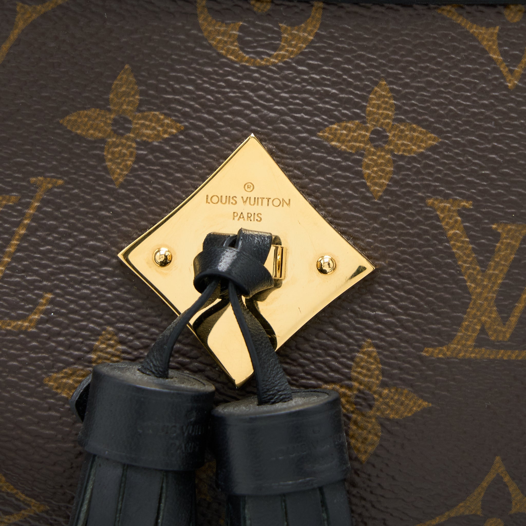 LOUIS VUITTON CROSSBODY CAMERA BAG MONOGRAM CANVAS/BLACK LEATHER GHW
