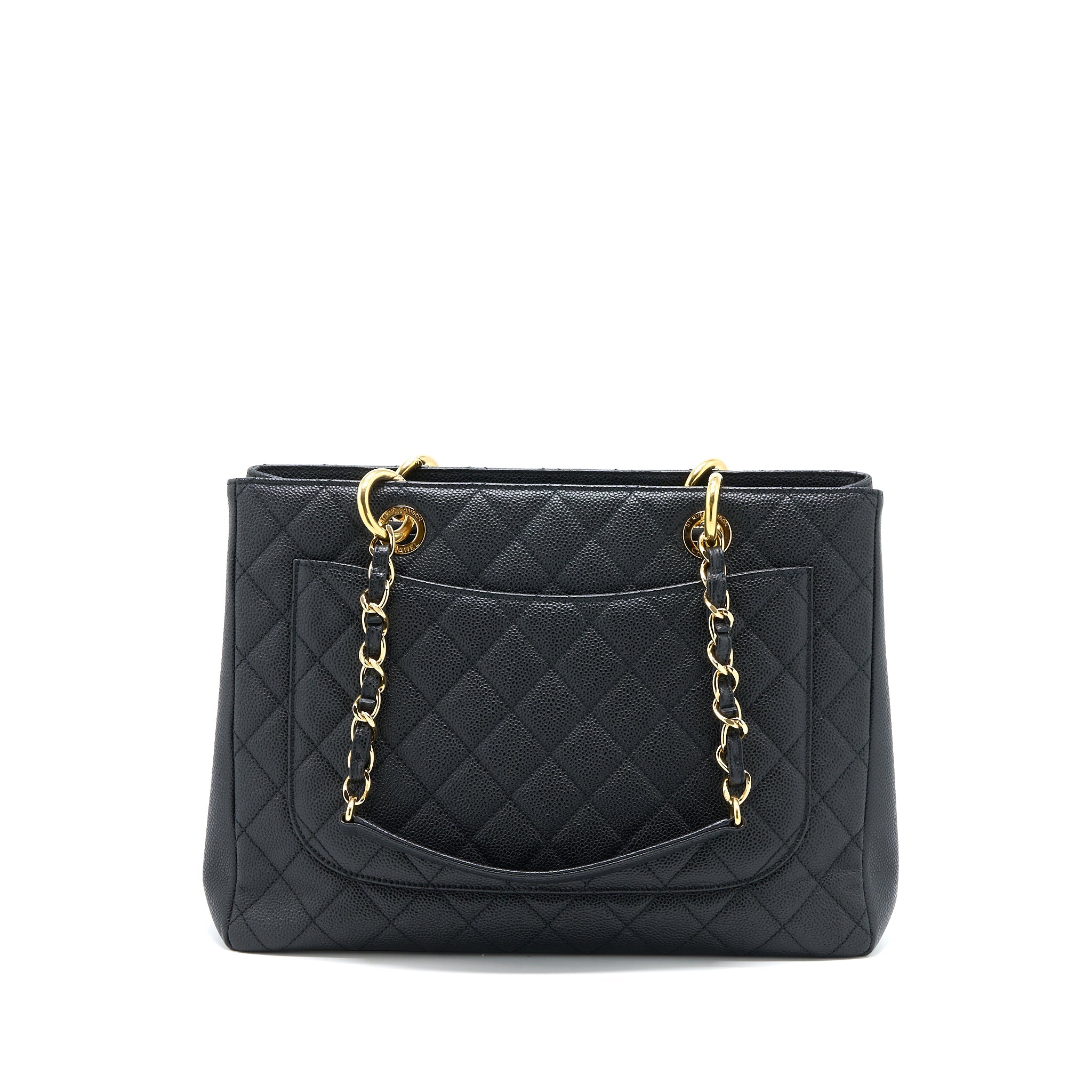 CHANEL GRAND SHOPPING TOTE BAG CAVIAR BLACK GHW