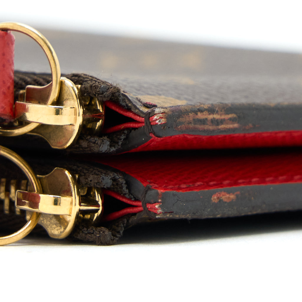 LOUIS VUITTON DOUBLE ZIPPER WALLET MONOGRAM CANVAS GHW