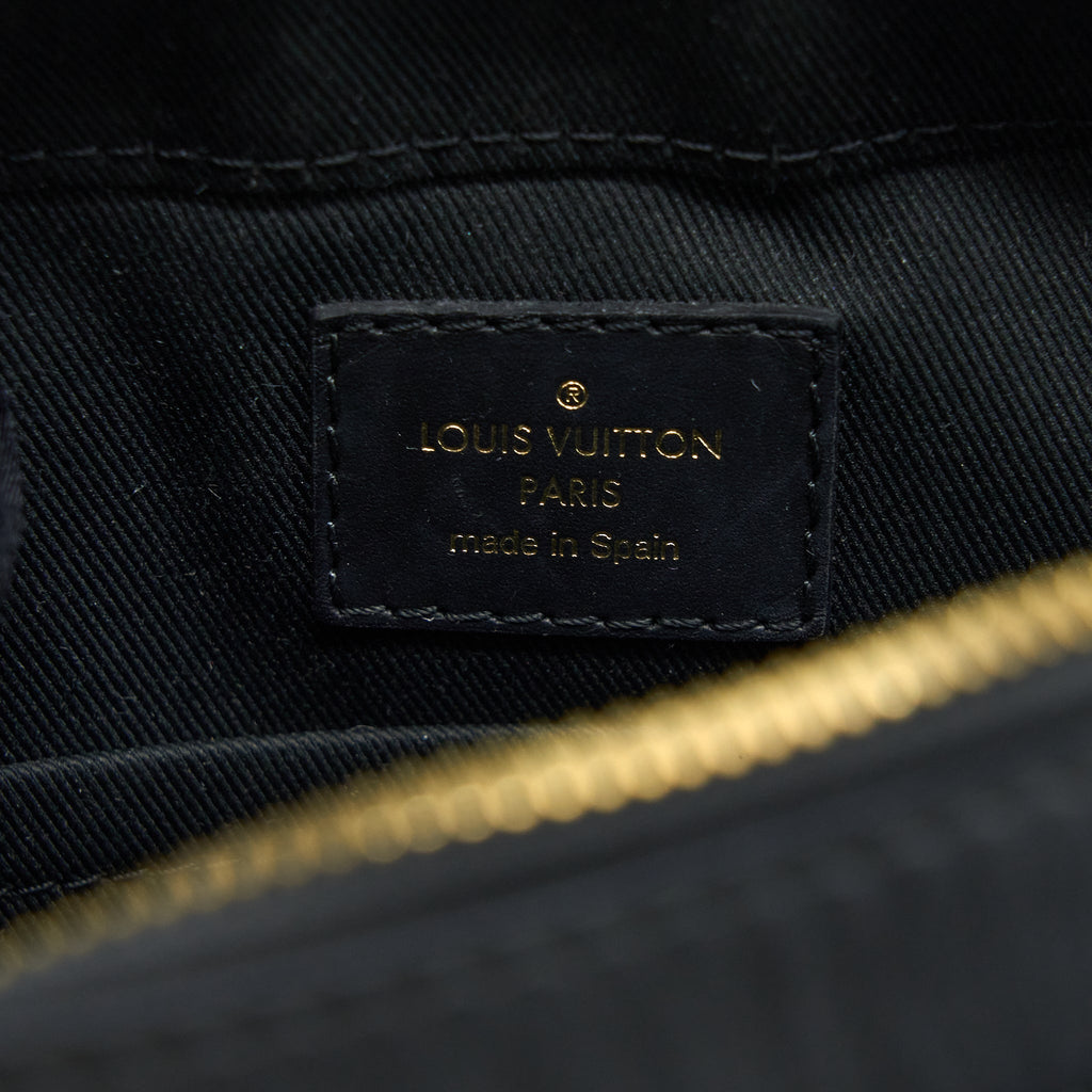 LOUIS VUITTON CROSSBODY CAMERA BAG MONOGRAM CANVAS/BLACK LEATHER GHW
