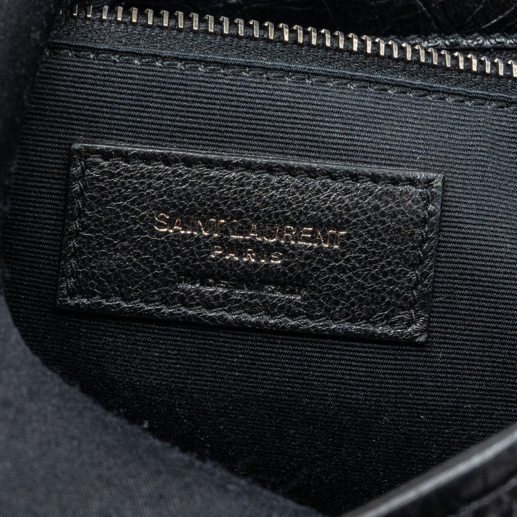 SAINT LAURENT MEDIUM NIKI CALFSKIN LEATHER BLACK SHW
