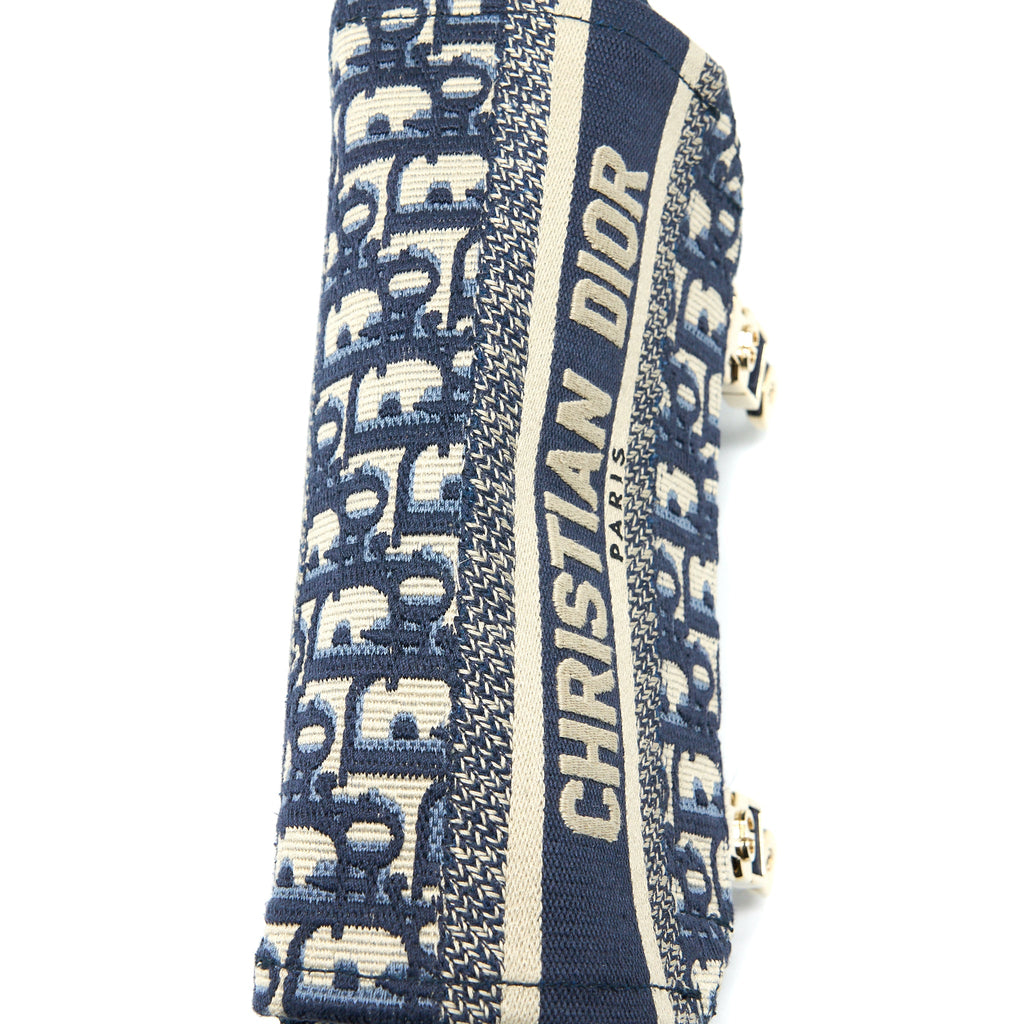 DIOR SMALL DIORCAMP BAG BLUE OBLIQUE EMBROIDERY LGHW