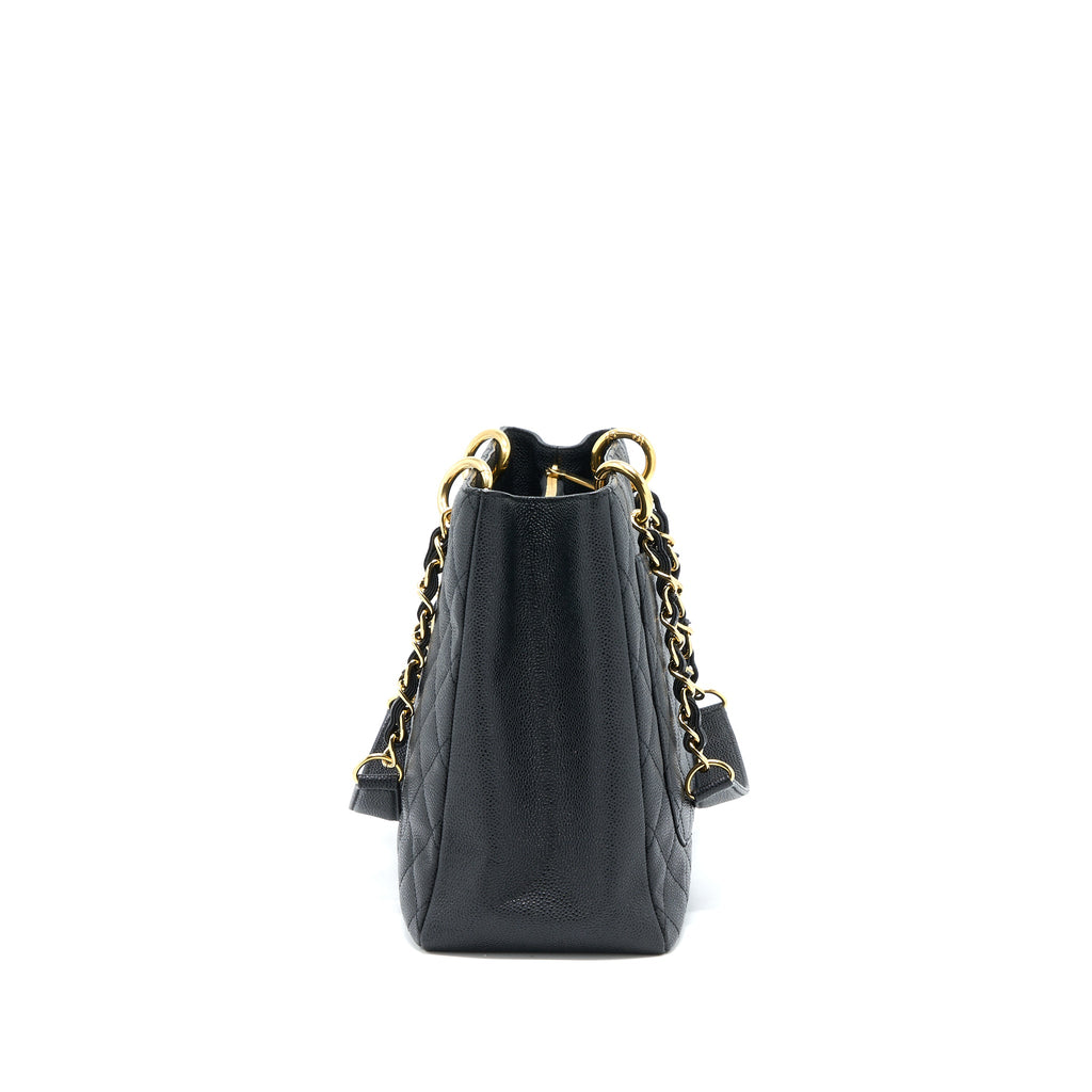 CHANEL GRAND SHOPPING TOTE BAG CAVIAR BLACK GHW