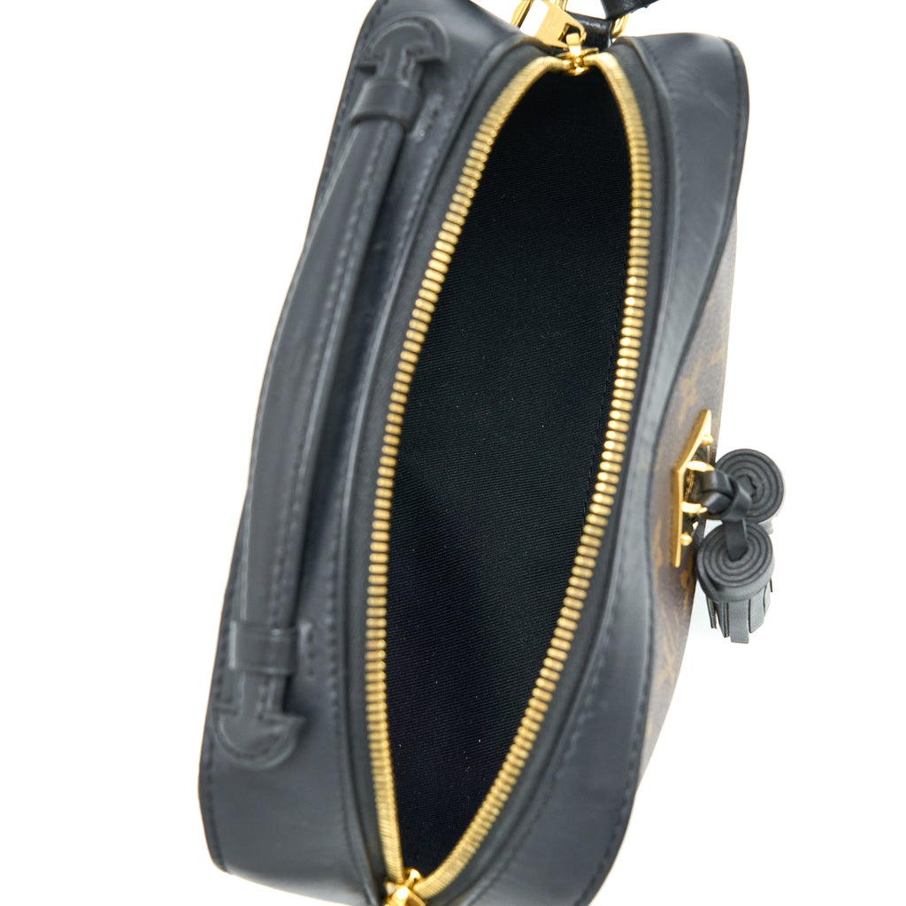 LOUIS VUITTON CROSSBODY CAMERA BAG MONOGRAM CANVAS/BLACK LEATHER GHW