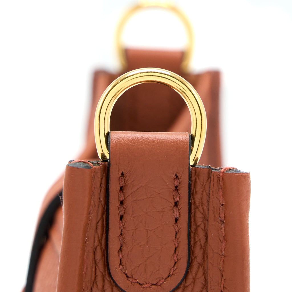 HERMES MINI EVELYNE CLEMENCE CULVRE WITH MULTICOLOUR STRAP GHW