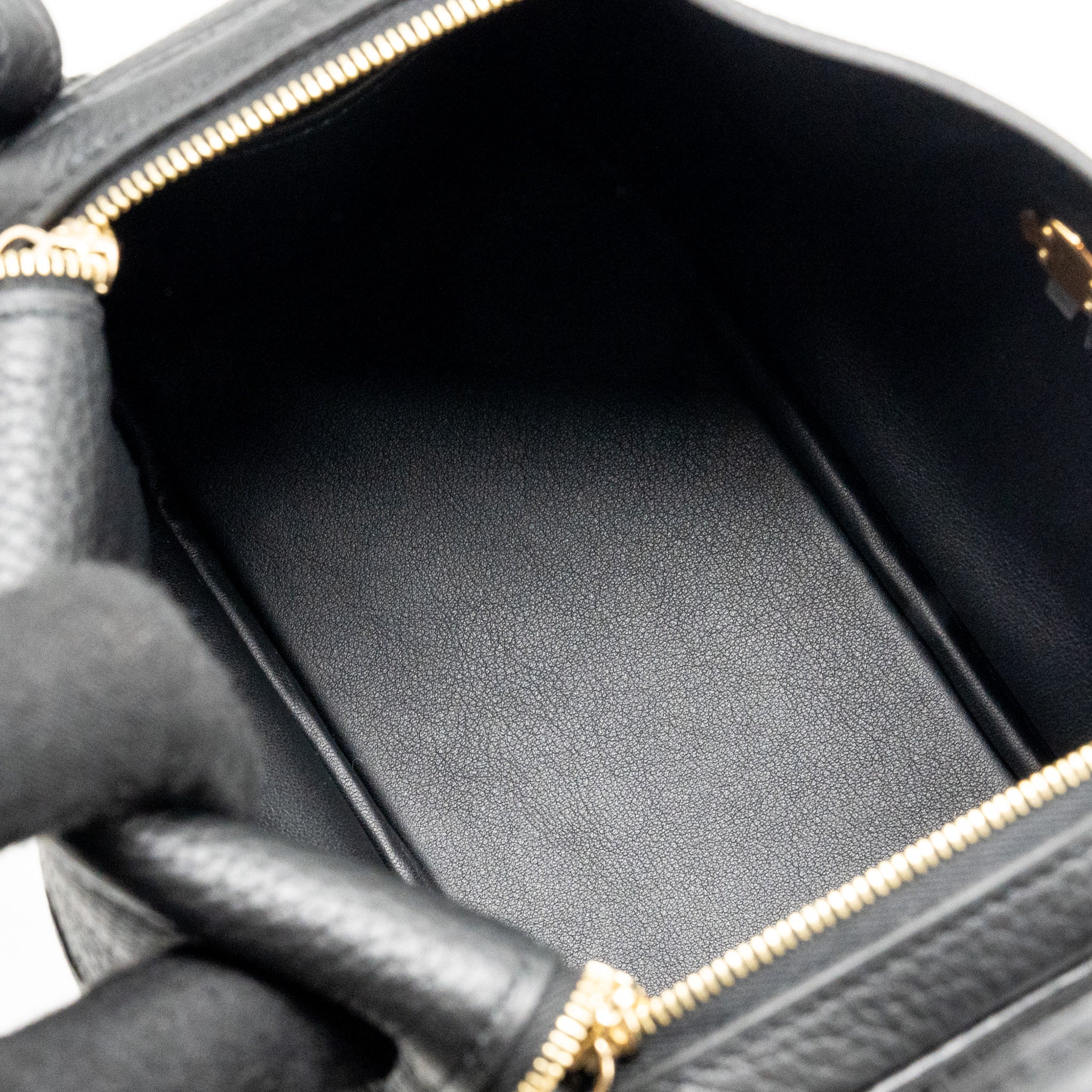 HERMES MINI LINDY CLEMENCE BLACK GHW