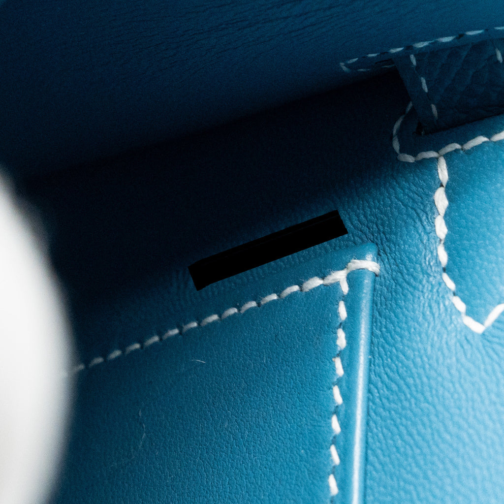 HERMES MINI KELLY II EPSOM NEW BLUE JEAN SHW