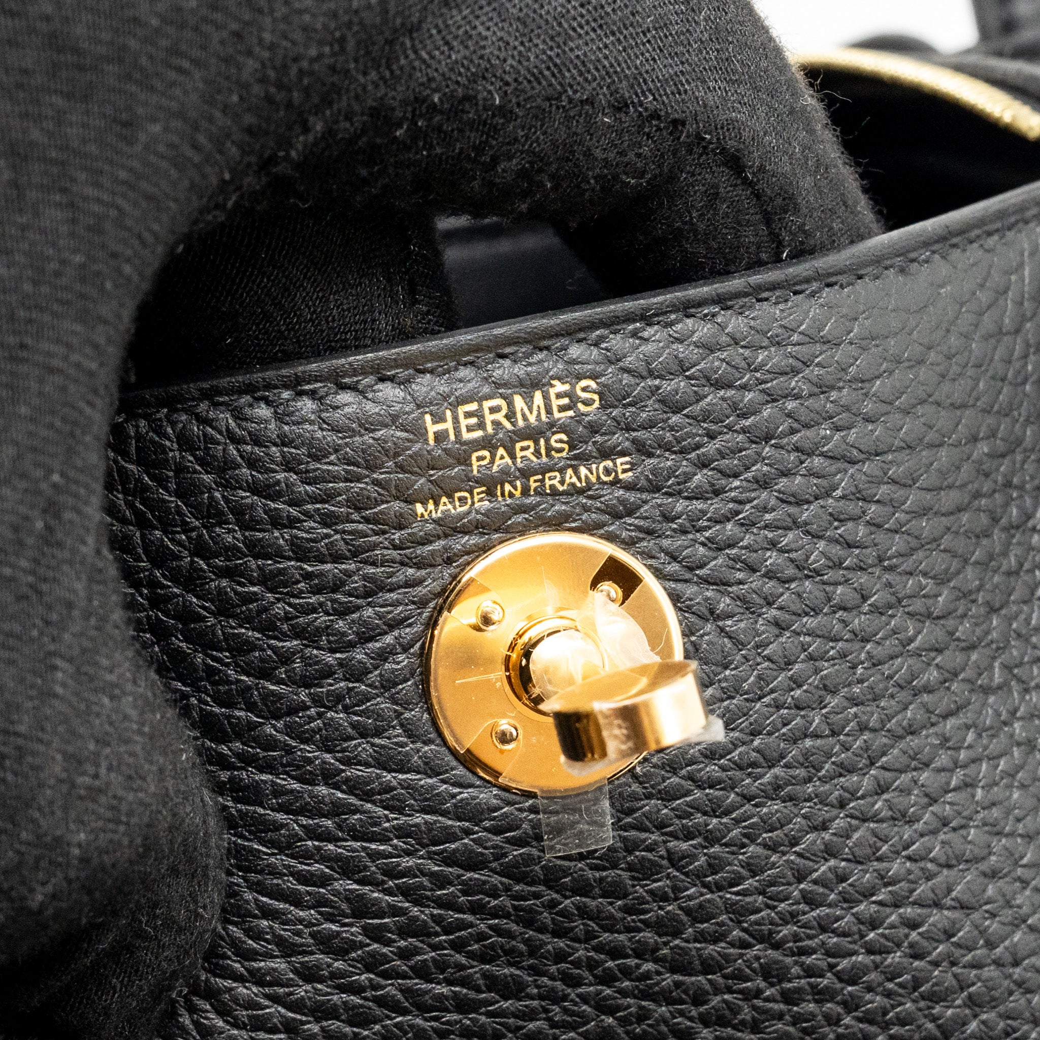 HERMES MINI LINDY CLEMENCE BLACK GHW