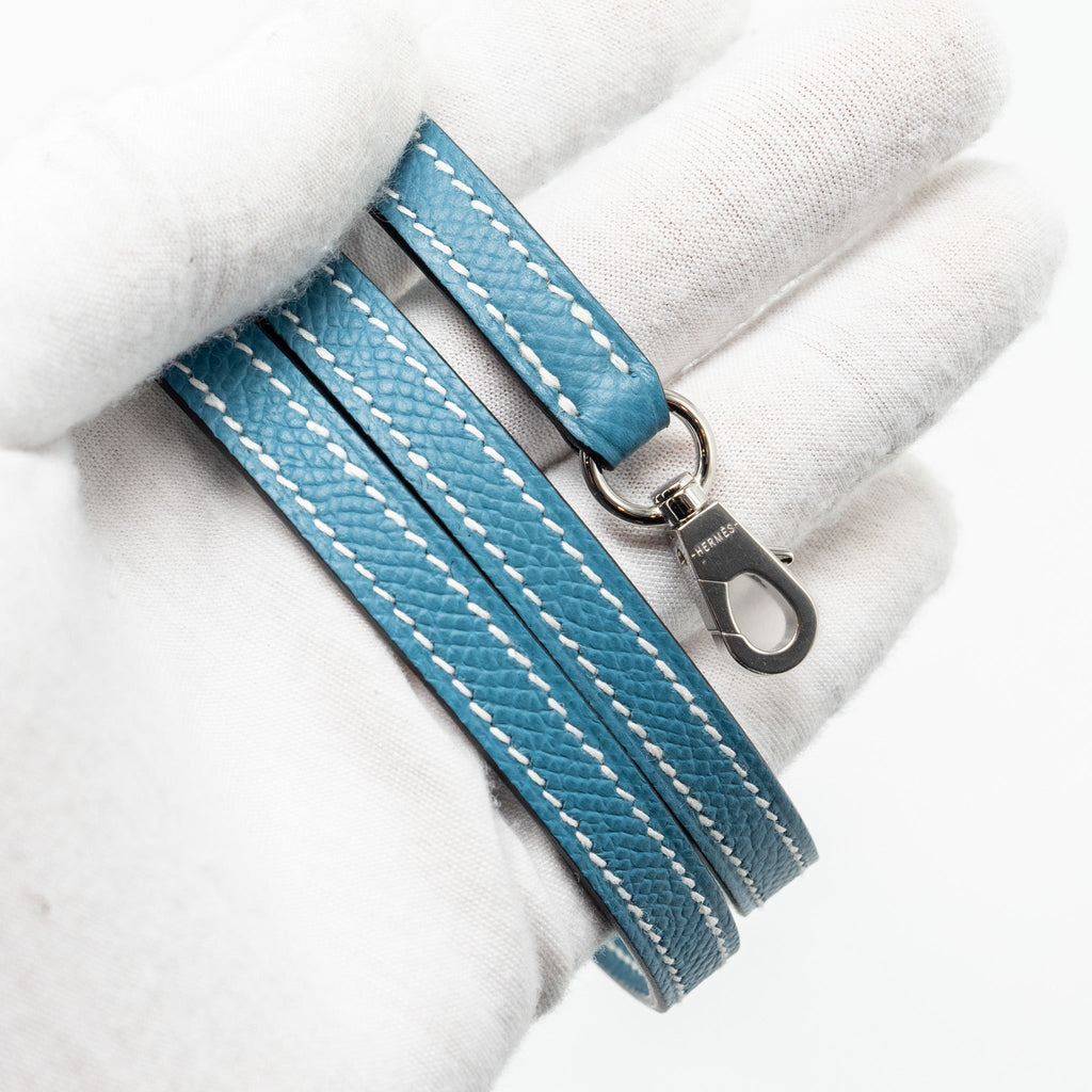 HERMES MINI KELLY II EPSOM NEW BLUE JEAN SHW