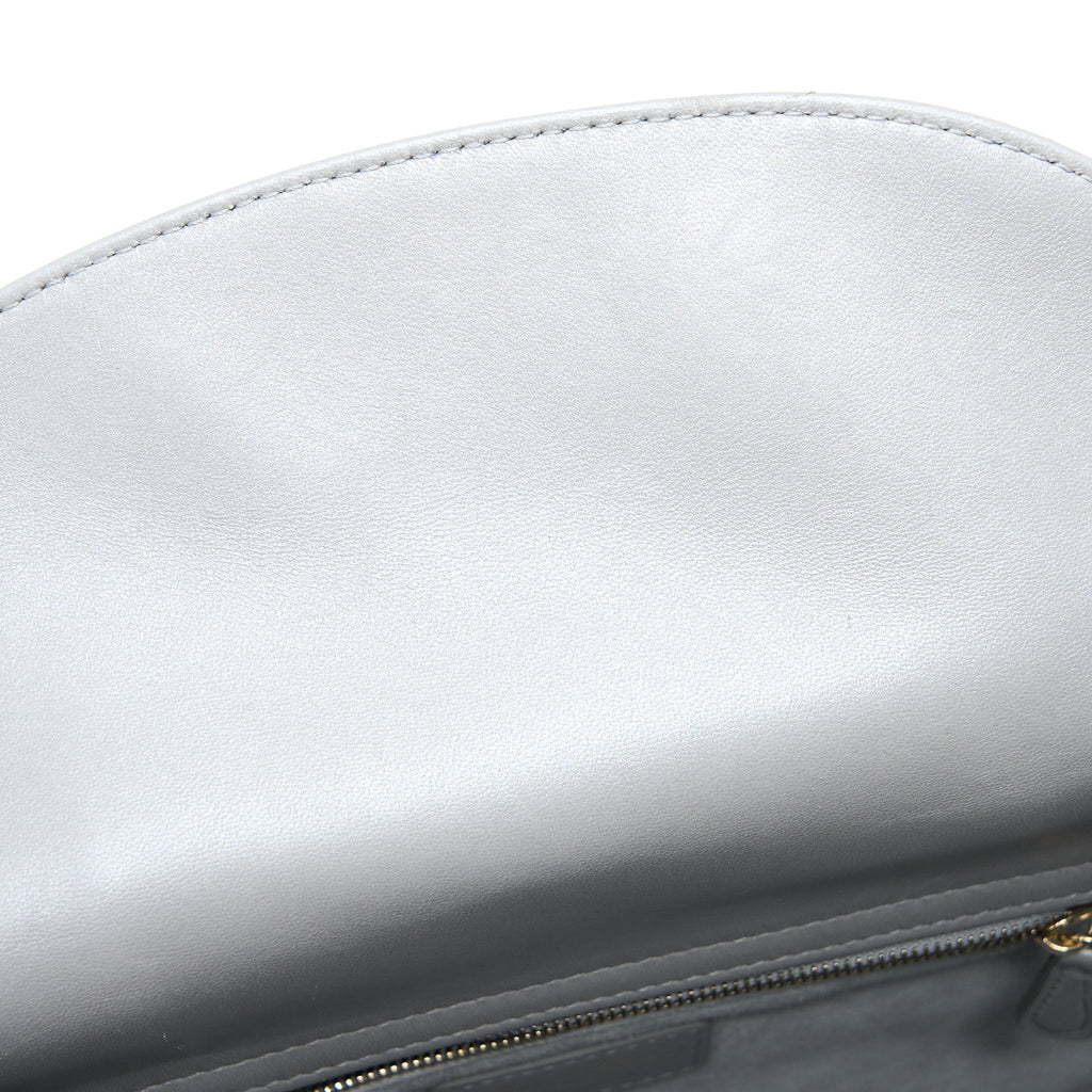 DIOR MEDIUM LADY DIOR LAMBSKIN GREY LGHW