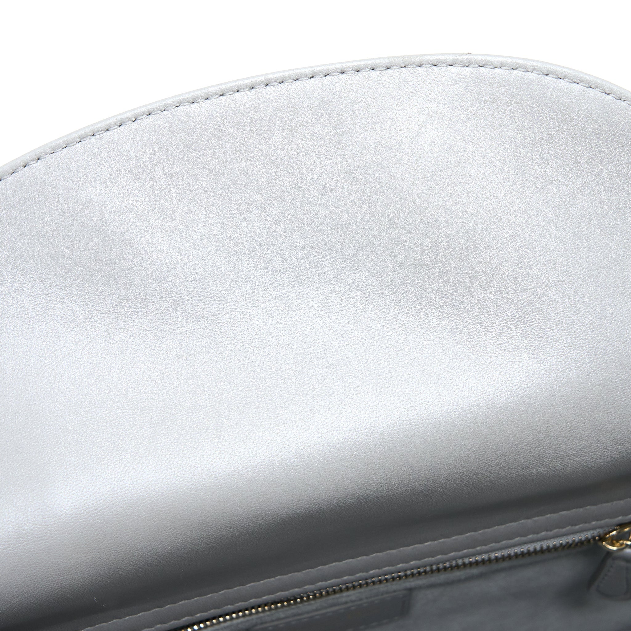 DIOR MEDIUM LADY DIOR LAMBSKIN GREY LGHW