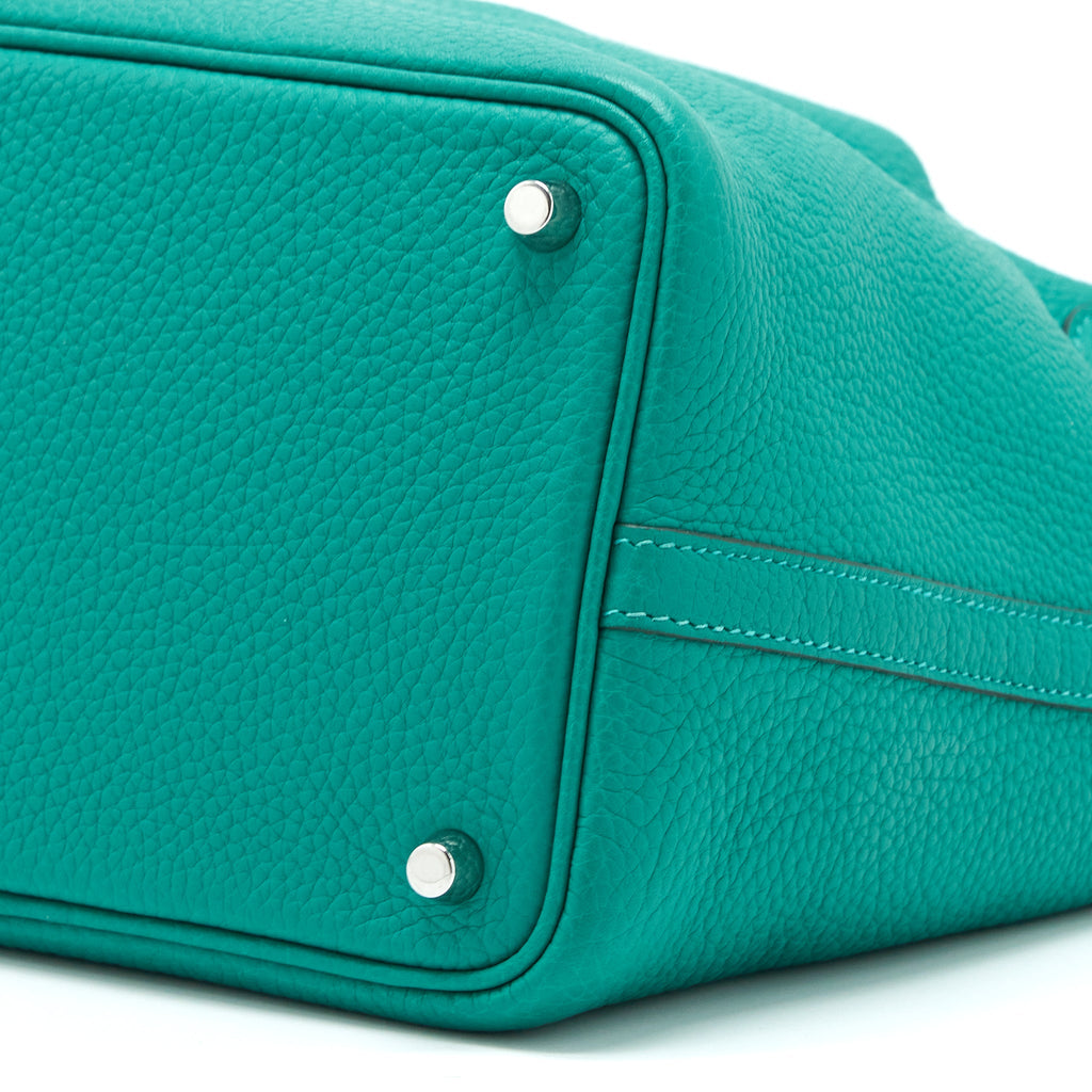 HERMES PICOTIN 18 LOCK BAG CLEMENCE VERT VERTIGO SHW