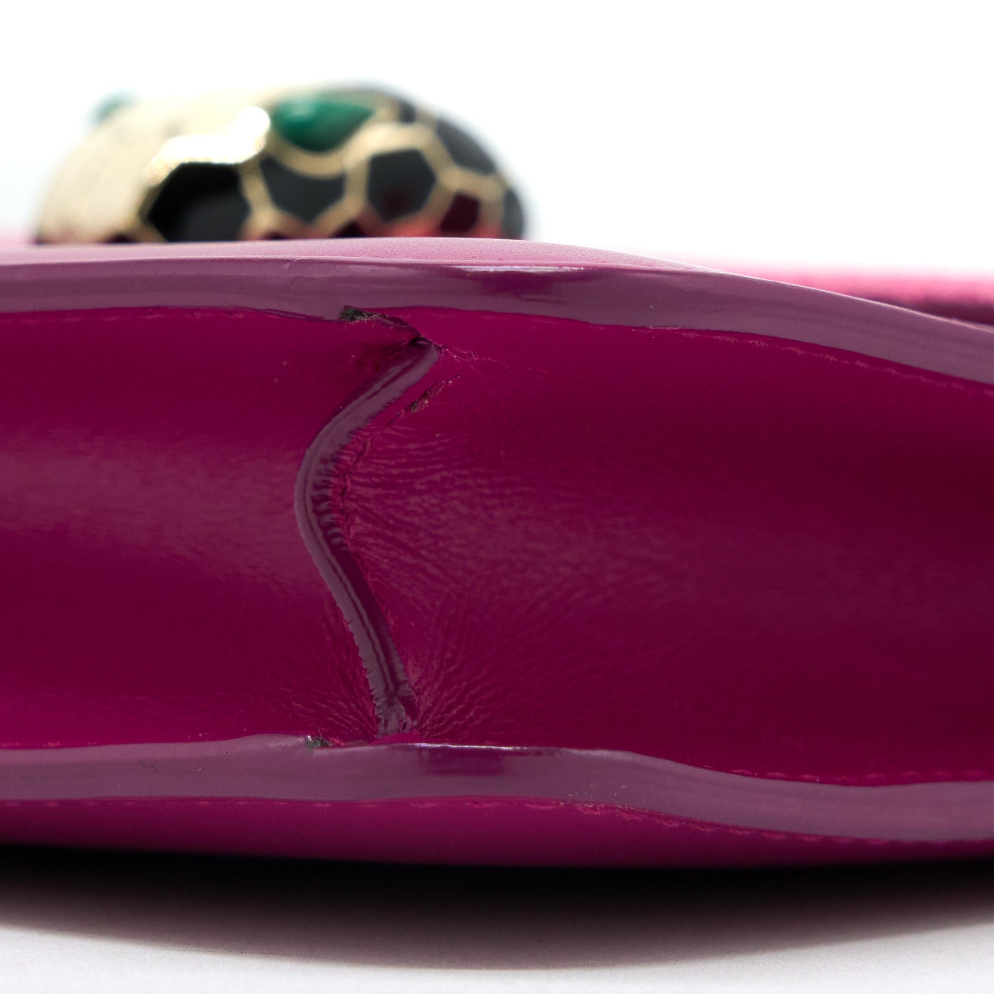 BVLGARI SERPENTI FOREVER BAG CRYSTAL GALUCHAT PINK LGHW