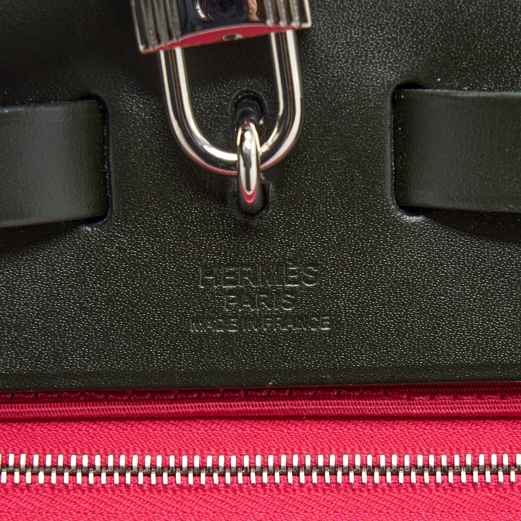 HERMES HERBAG 31 CANVAS/LEATHER ROSE EXTREME SHW